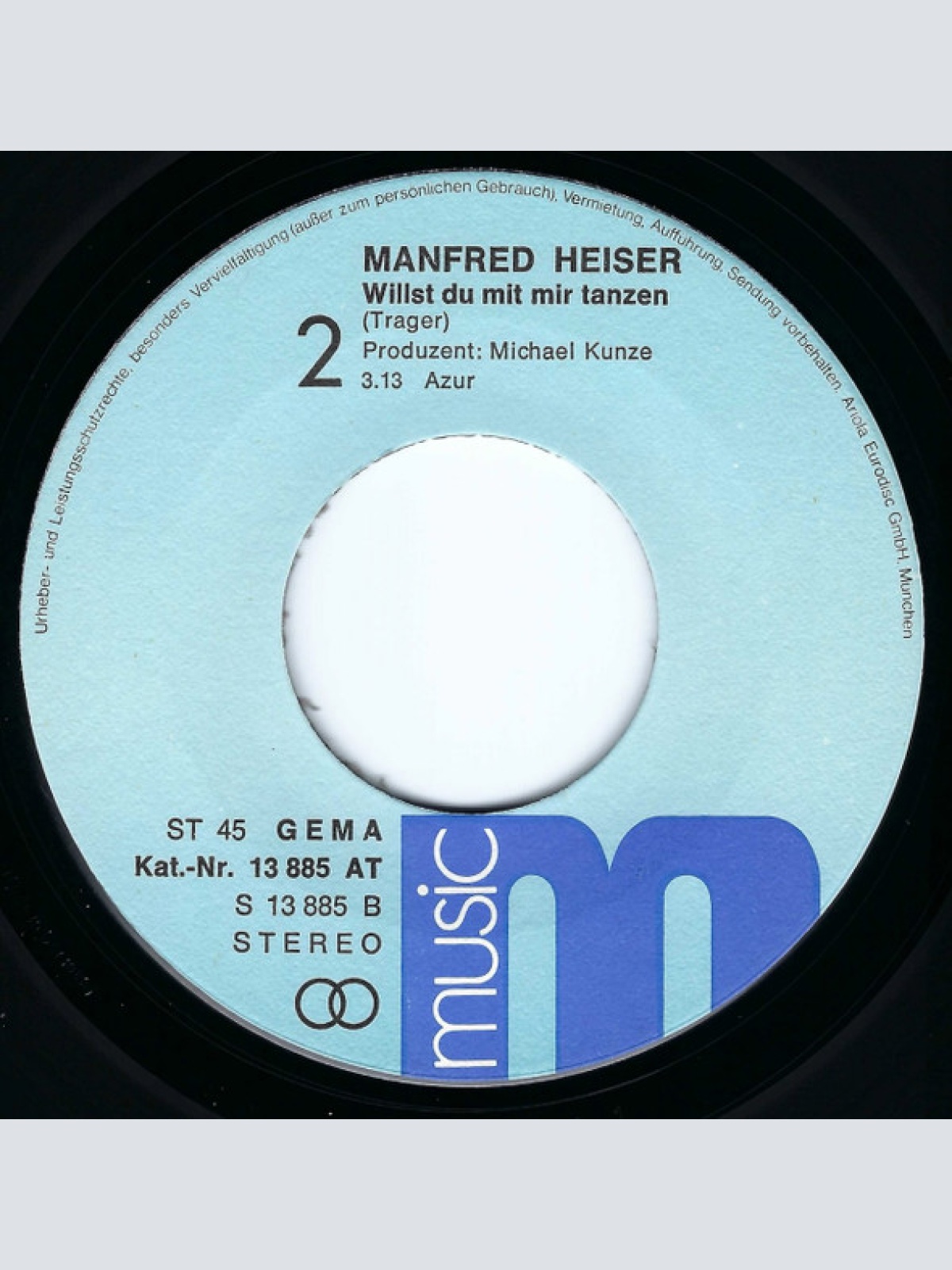 Vinyl / Manfred Heiser - Liebe Maria / Willst Du Mit Mir Tanzen