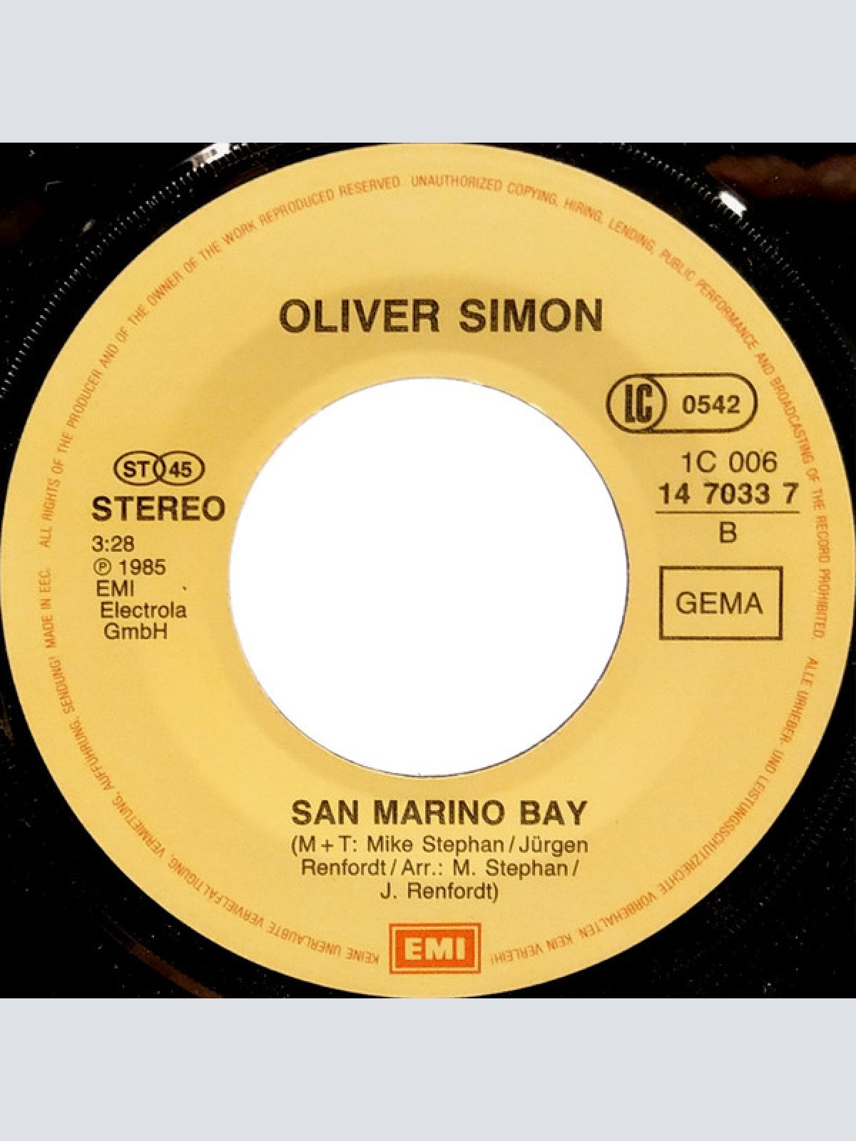 Vinyl / Oliver Simon - Vaya Con Dios My Love (Frei Wie Ein Adler Im Wind)