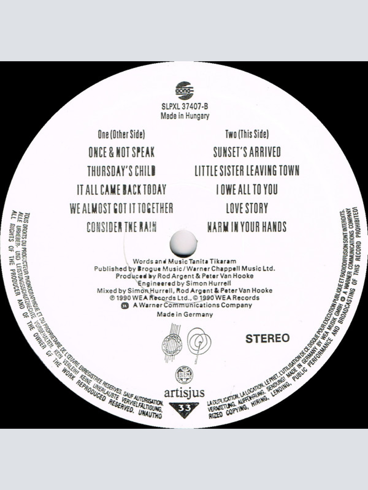 Vinyl / Tanita Tikaram - The Sweet Keeper