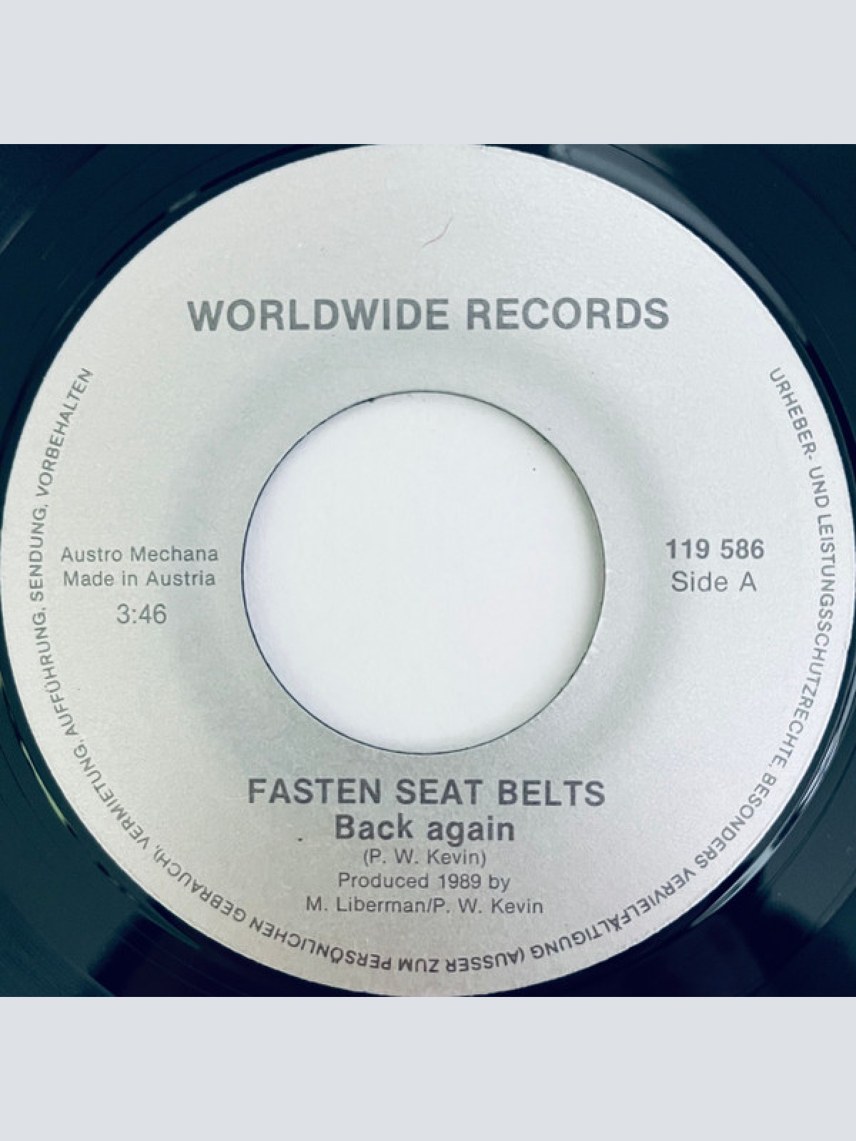 Vinyl / Fasten Seat Belts - Back Again