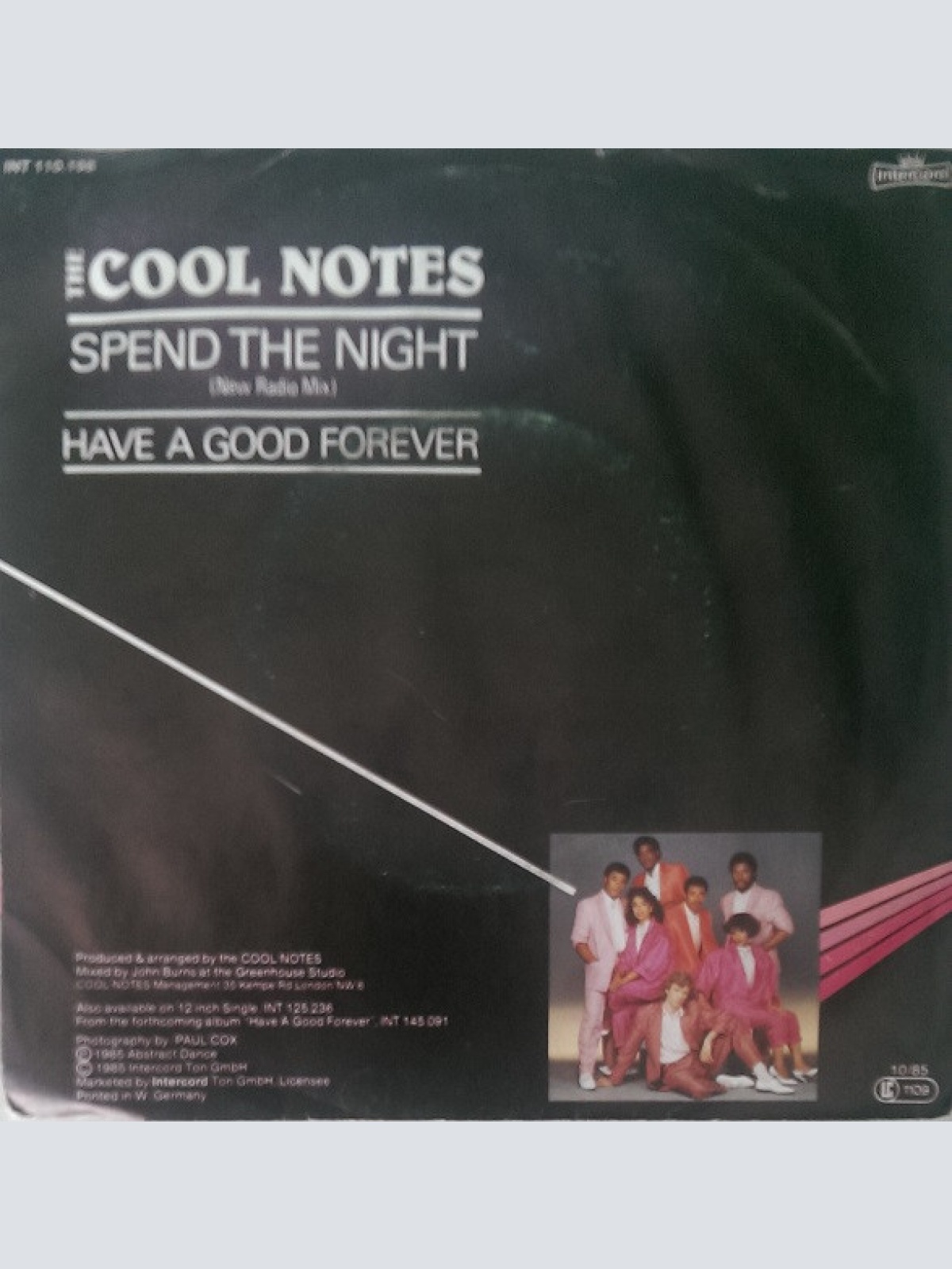 Vinyl / The Cool Notes - Spend The Night (New Radio Mix)