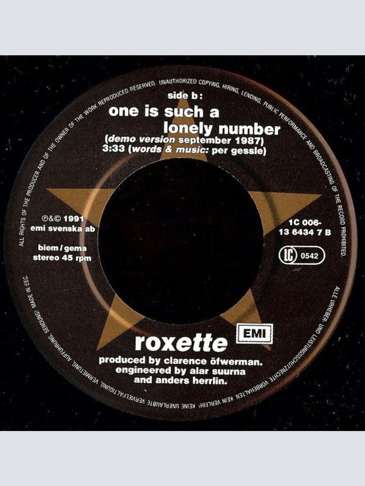 Vinyl / Roxette - The Big L.