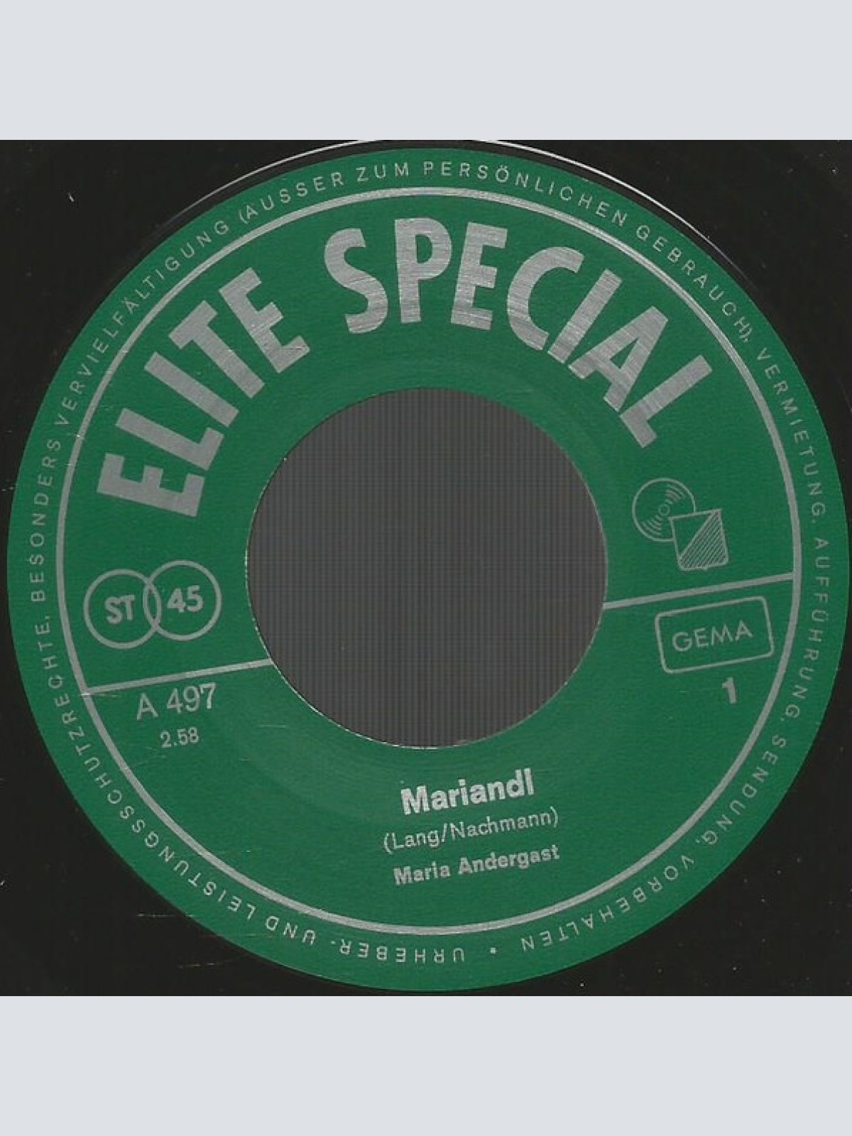 Vinyl / Maria Andergast - Mariandl