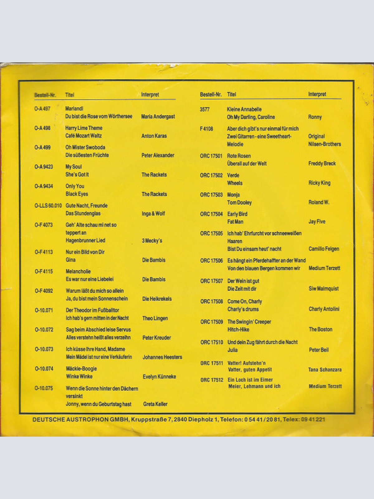 Vinyl / Maria Andergast - Mariandl