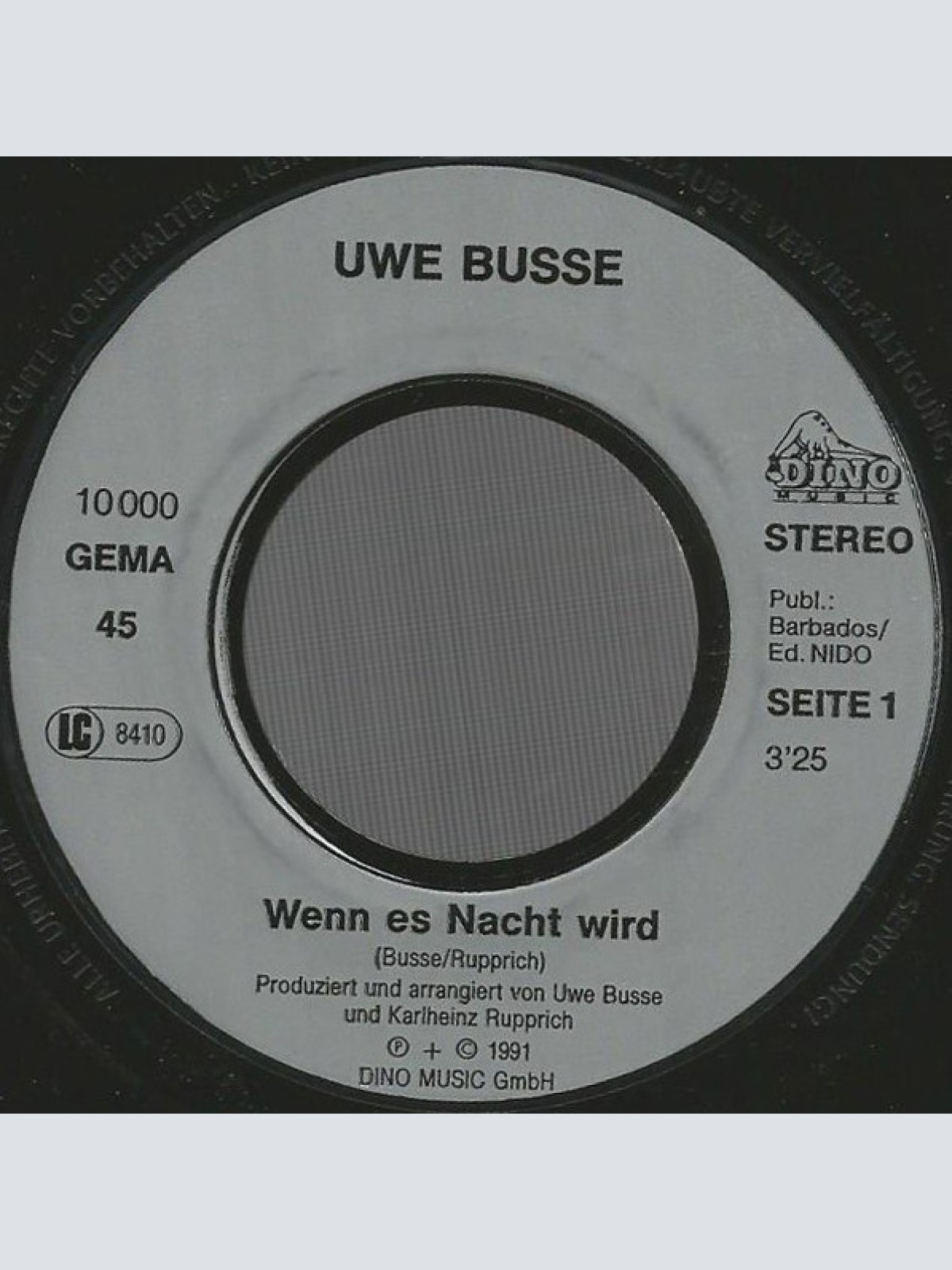 Vinyl / Uwe Busse - Wenn Es Nacht Wird