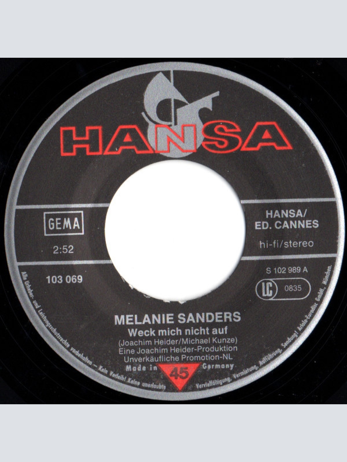 Vinyl / Melanie Sanders - Weck Mich Nicht Auf