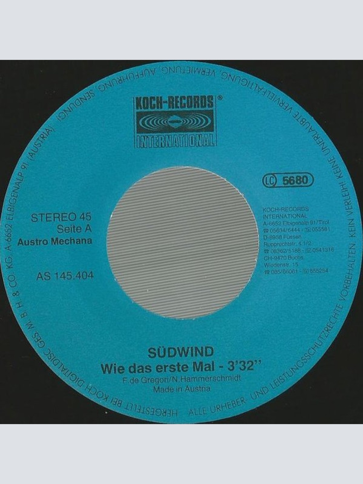 Vinyl / Südwind - Wie Das Erste Mal