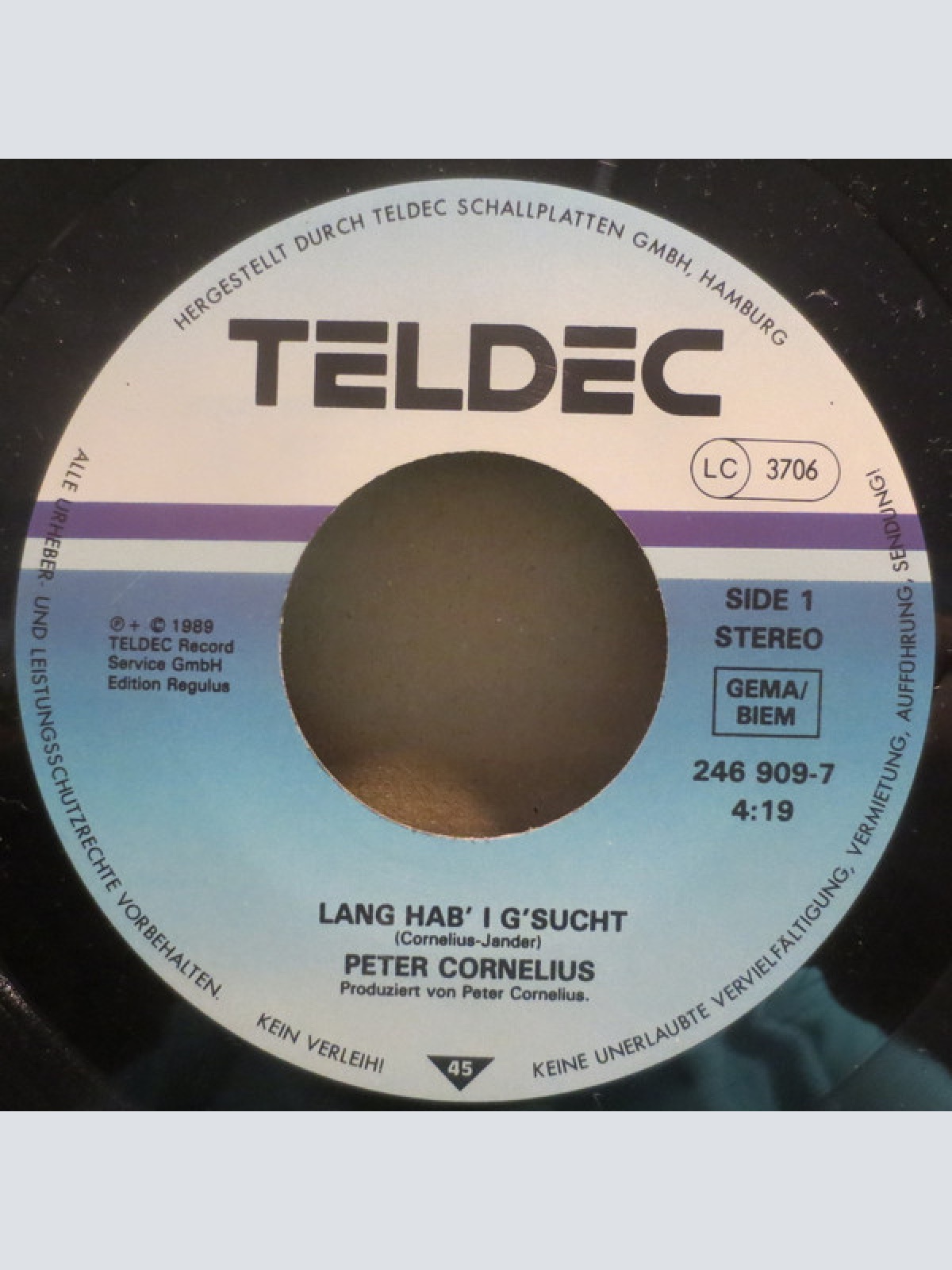 Vinyl / Peter Cornelius - Lang Hab' I G'sucht