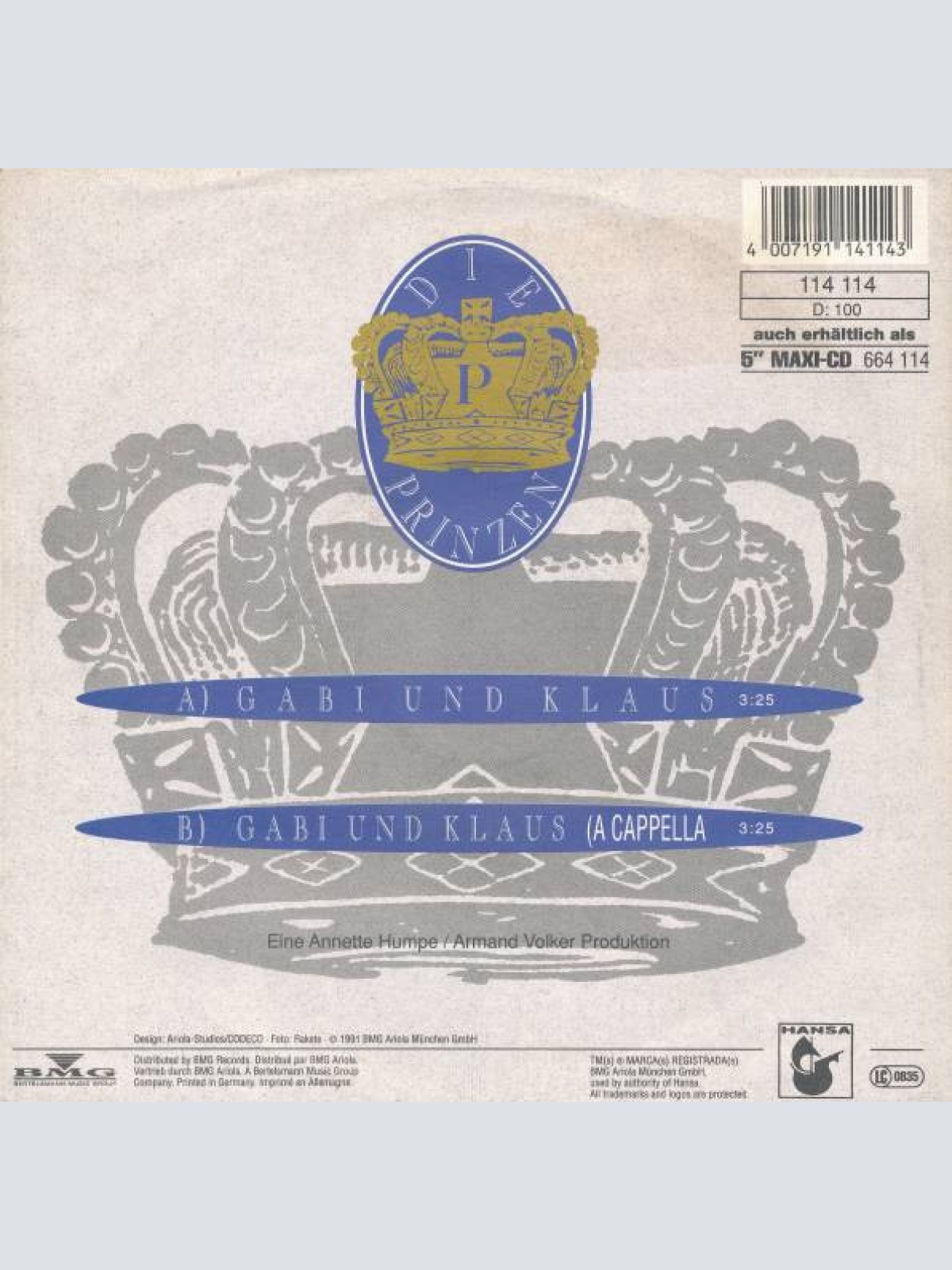 Vinyl / Die Prinzen - Gabi Und Klaus