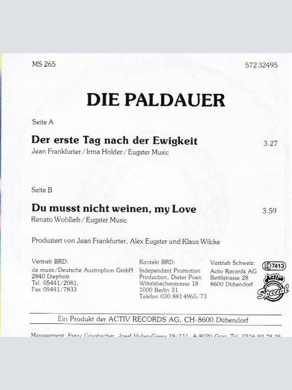 Vinyl / Die Paldauer - Der Erste Tag Nach Der Ewigkeit