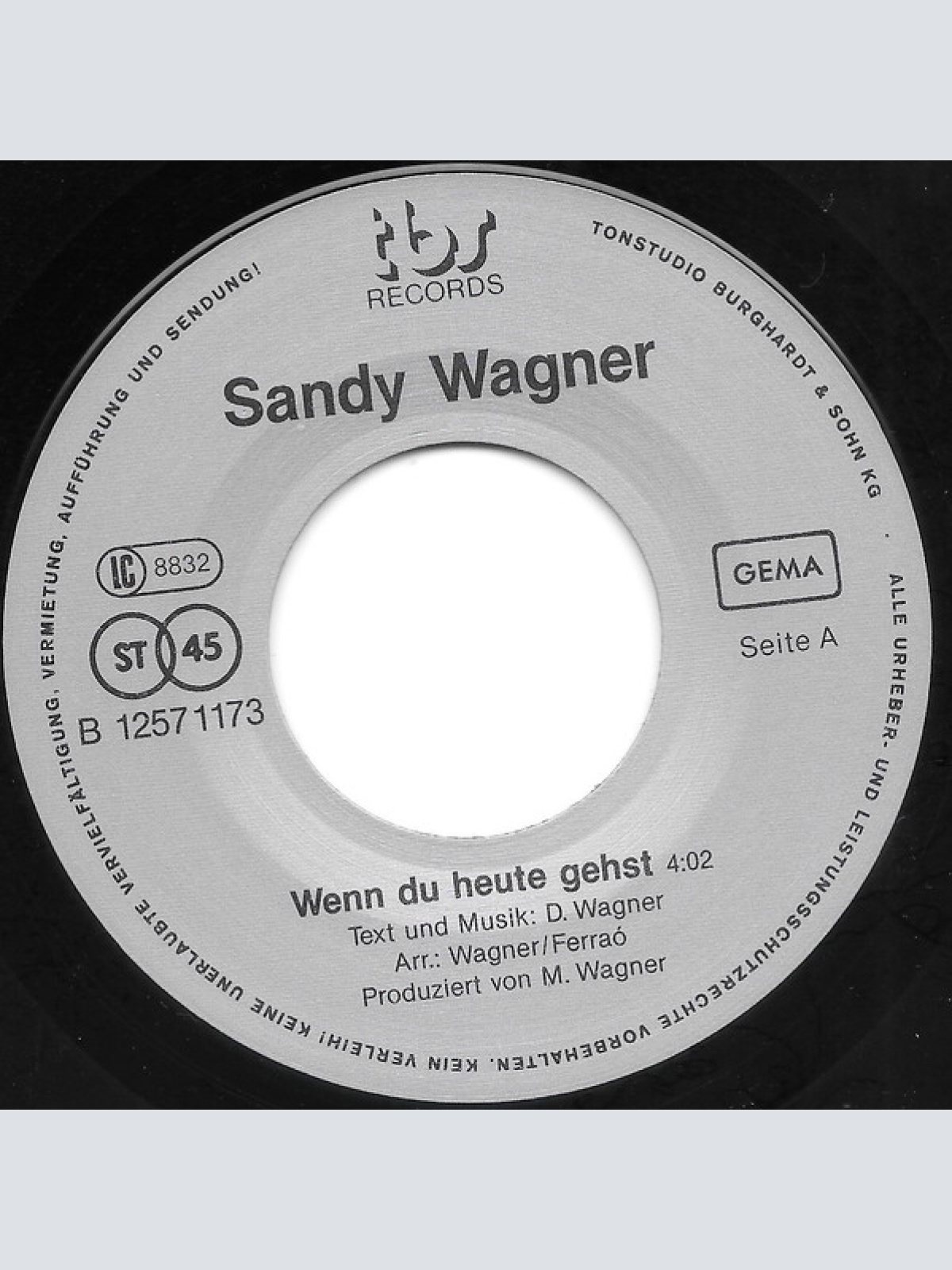 Vinyl / Sandy Wagner - Wenn Du Heute Gehst...