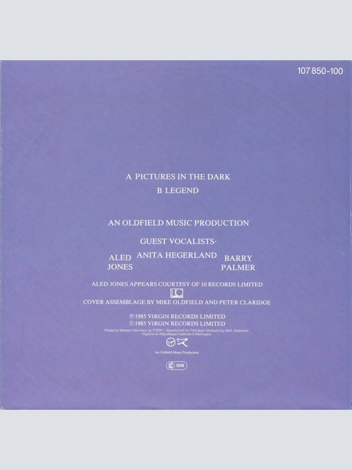 Vinyl / Mike Oldfield - Pictures In The Dark