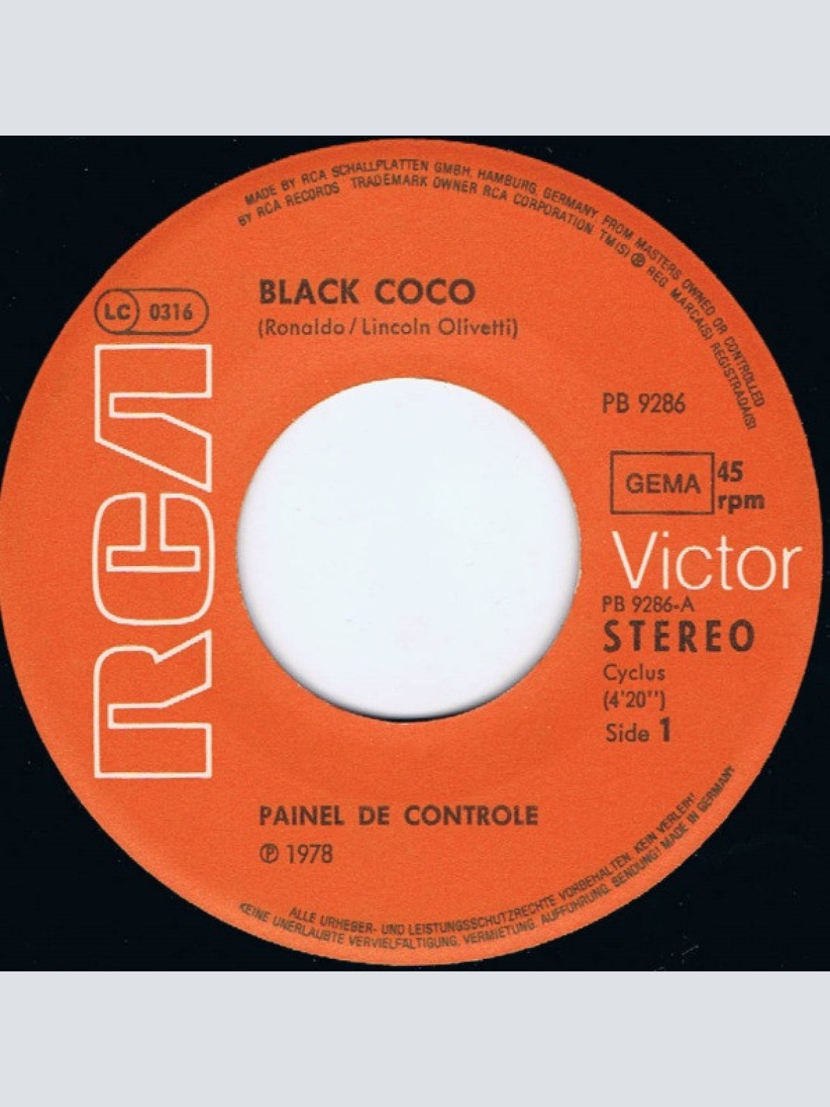 Vinyl / Painel De Controle - Black Coco