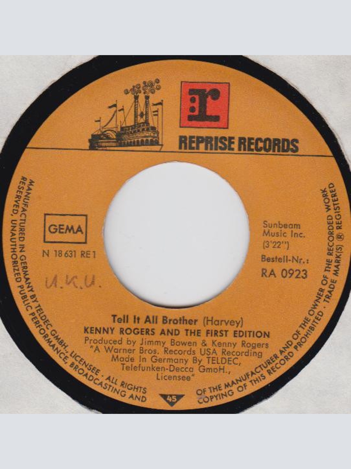 Vinyl / Kenny Rogers And The First Edition* - Tell It All Brother