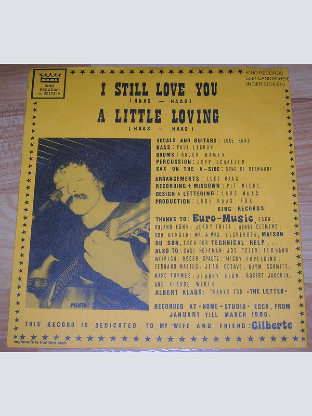 Vinyl / Luke Haas - I Still Love You
