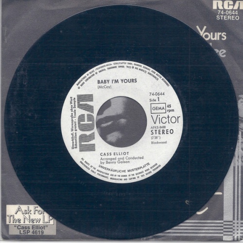 Vinyl / Cass Elliot - Baby I'm Yours / Cherries Jubilee