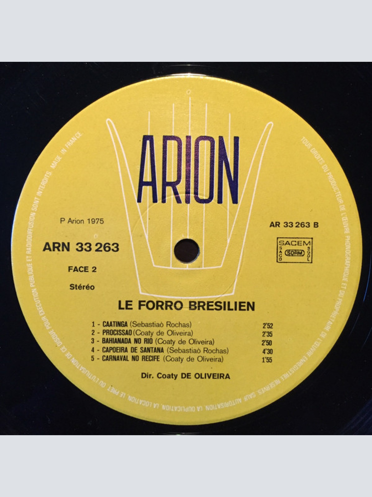 Vinyl / Coaty De Oliveira - Le Forro Brésilien