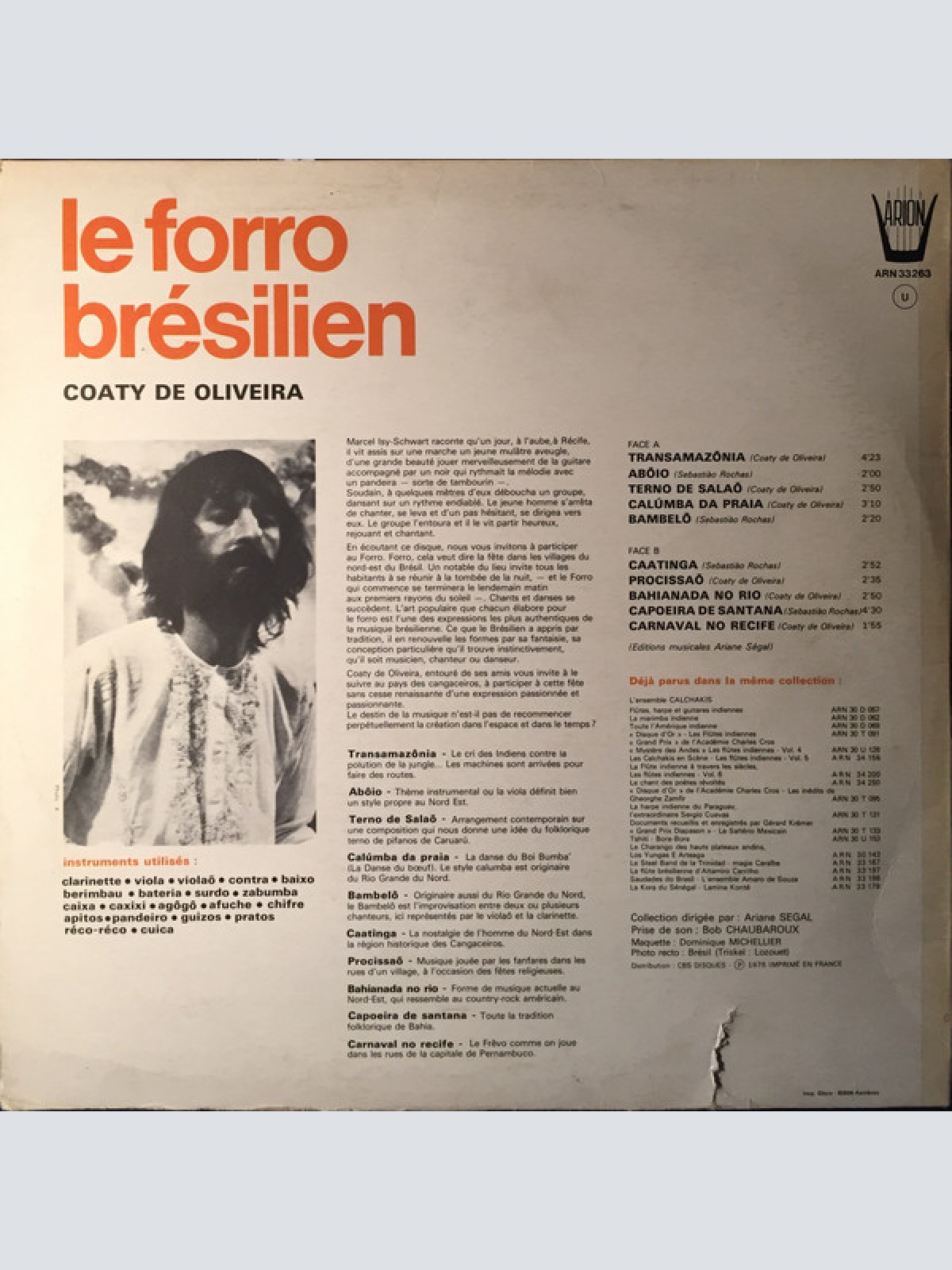 Vinyl / Coaty De Oliveira - Le Forro Brésilien