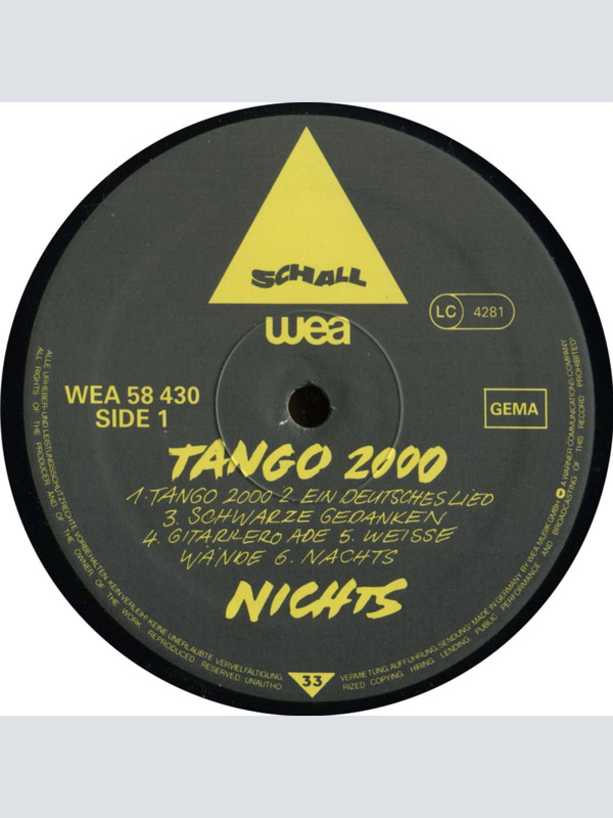 Vinyl / Nichts - Tango 2000