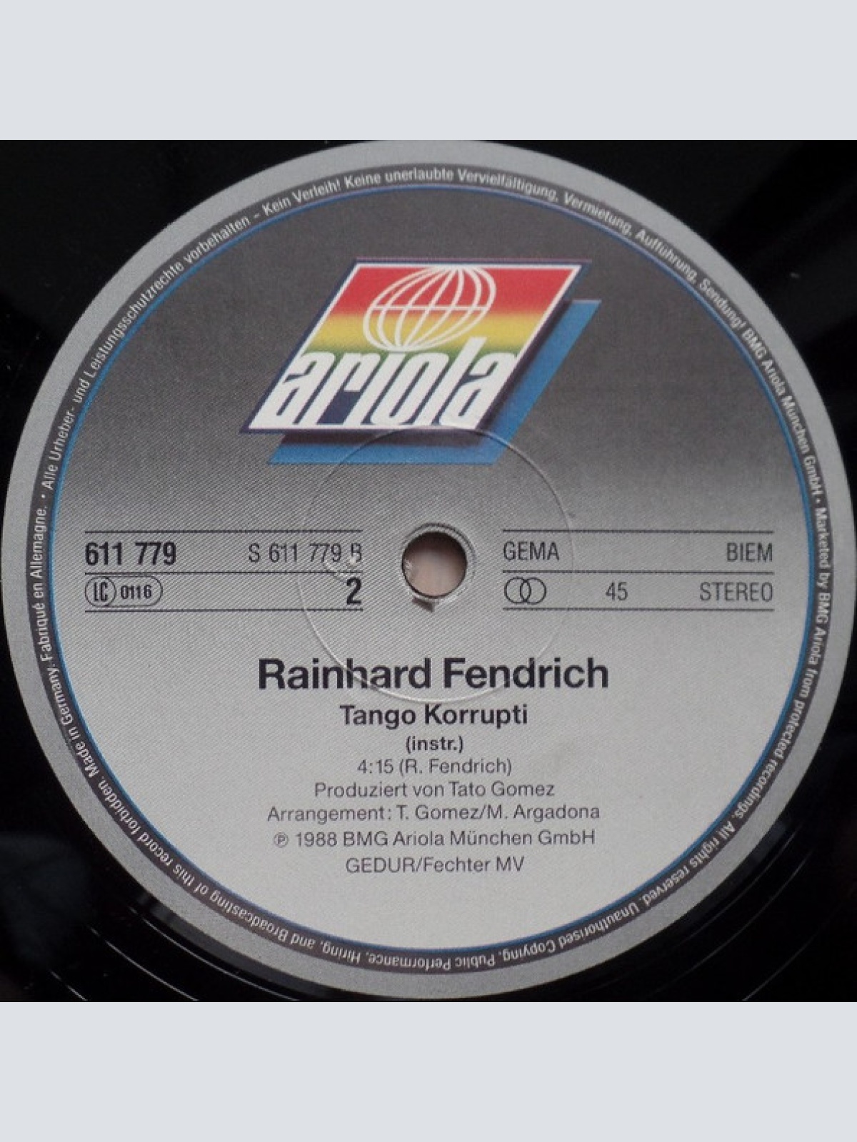 Vinyl / Rainhard Fendrich - Tango Korrupti