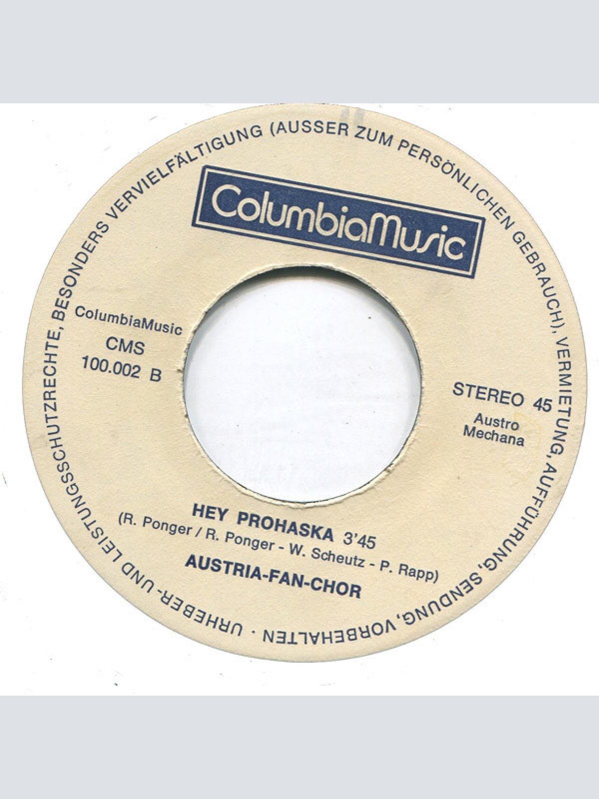 Vinyl / Austria-Fan-Chor* - F.K. Austria Memphis-Song