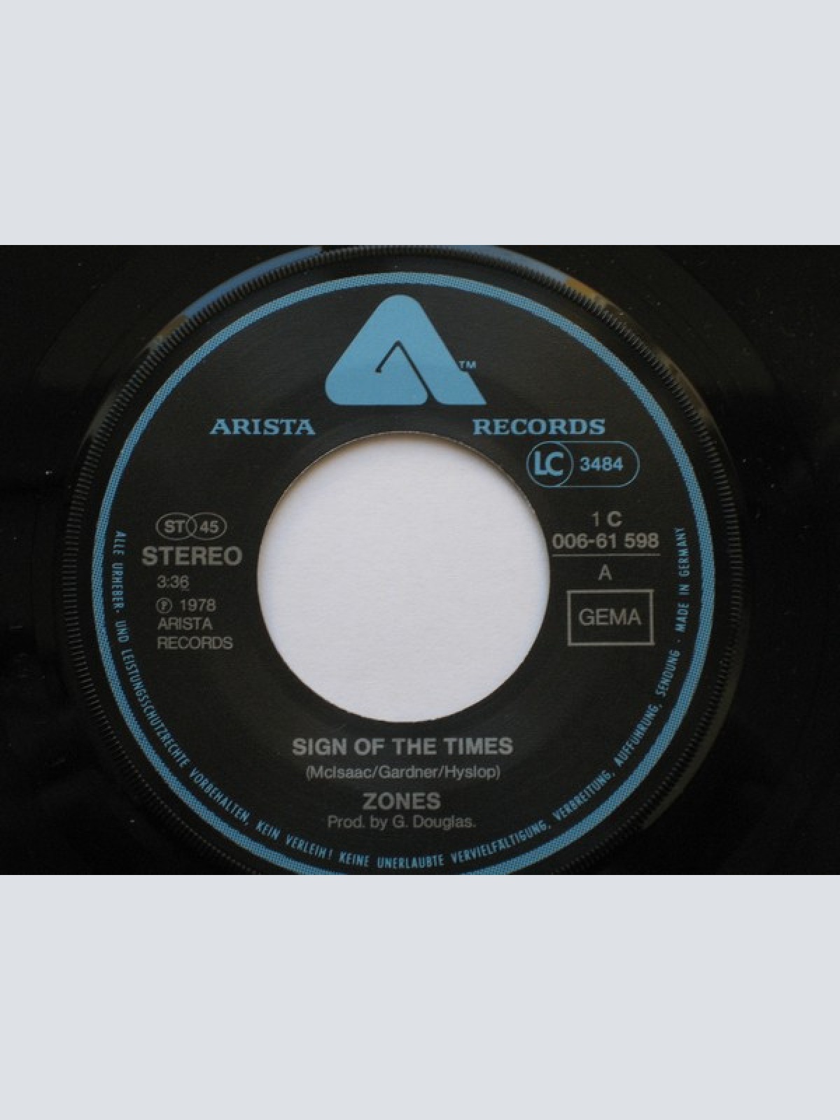 Vinyl / Zones (2) - Sign Of The Times