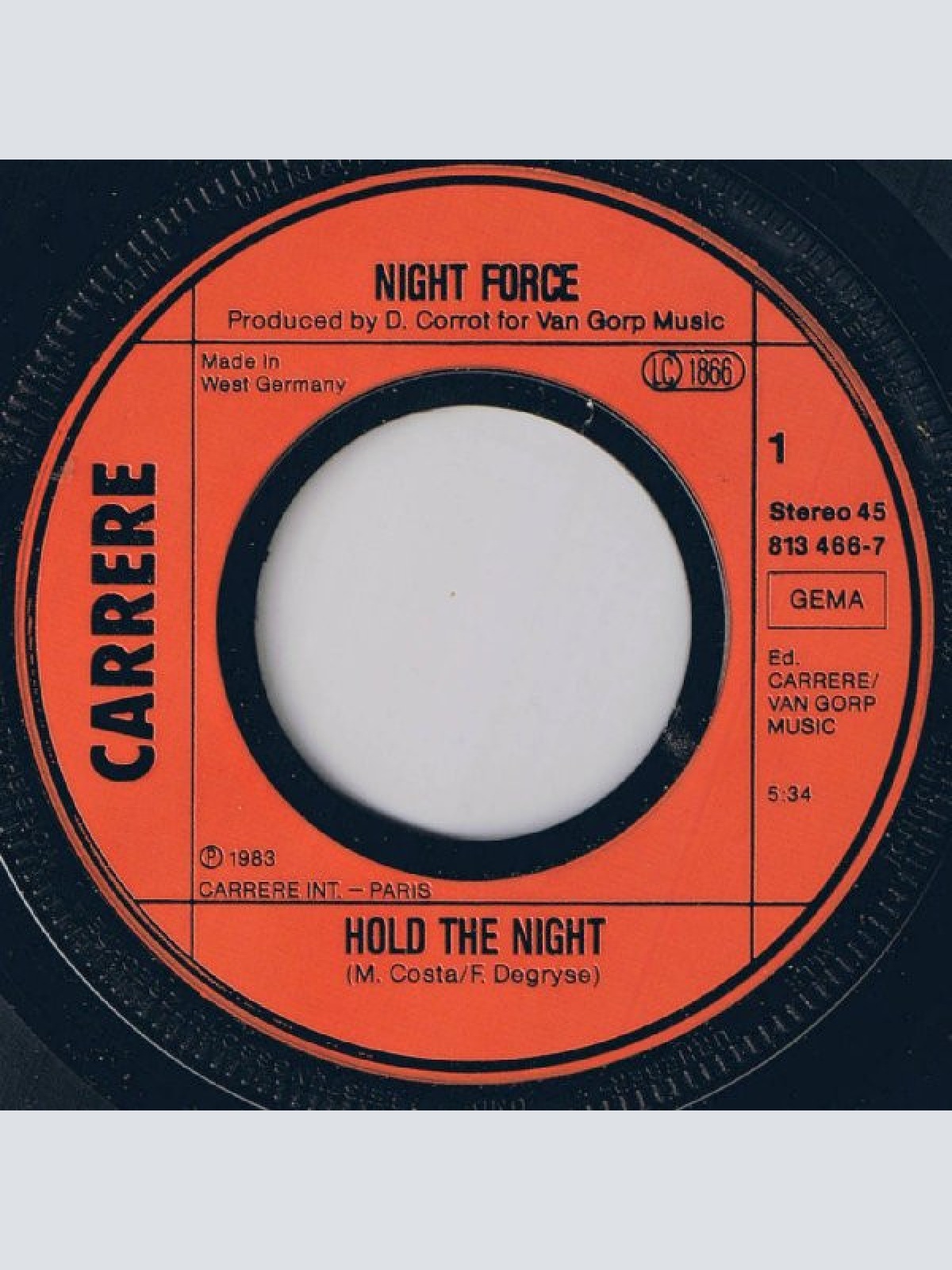 Vinyl / Night Force (3) - Hold The Night