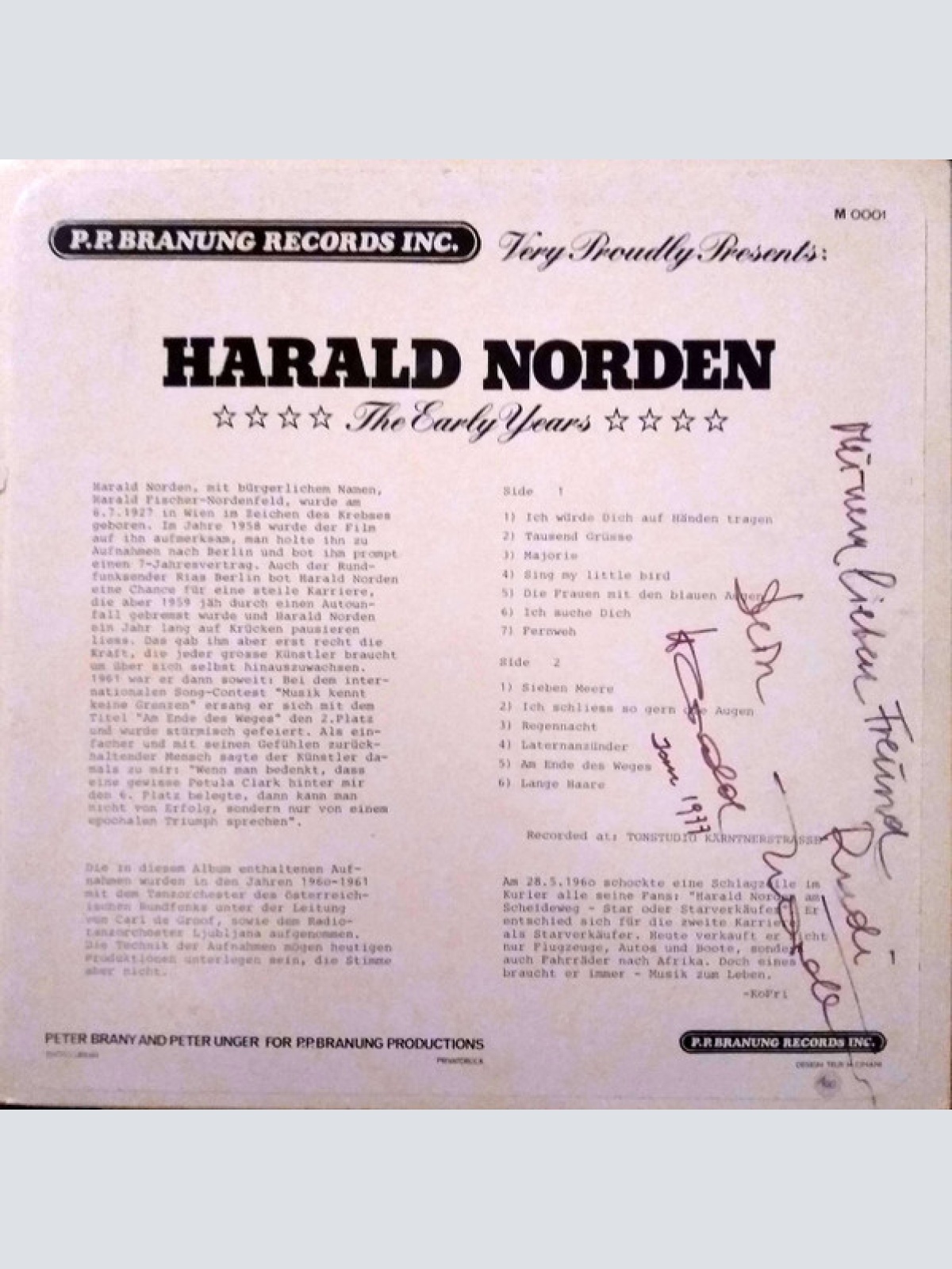 Vinyl / Harald Norden - The Early Years