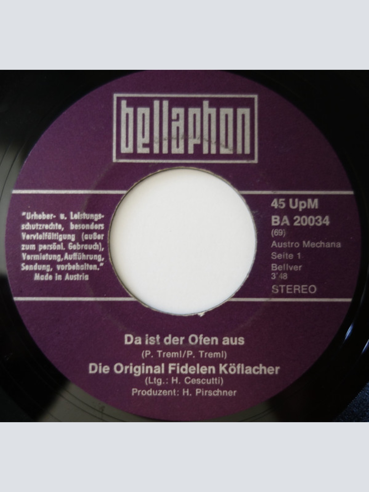 Vinyl / Die Original Fidelen Köflacher* - Da Ist Der Ofen Aus