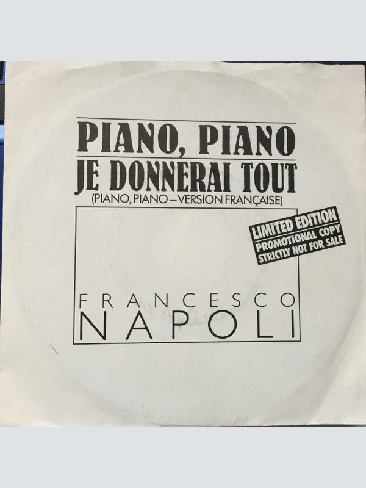 Vinyl / Francesco Napoli - Piano, Piano
