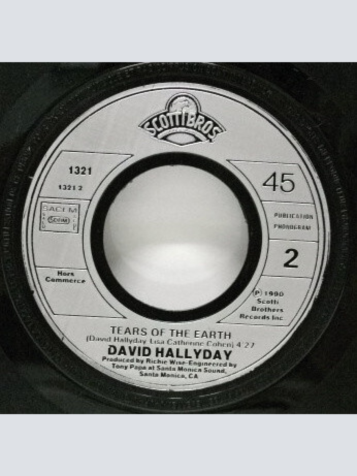 Vinyl / David Hallyday - Tears Of The Earth