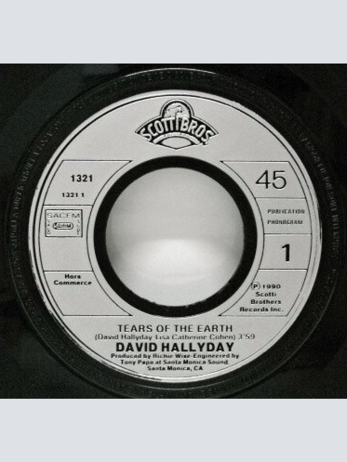 Vinyl / David Hallyday - Tears Of The Earth