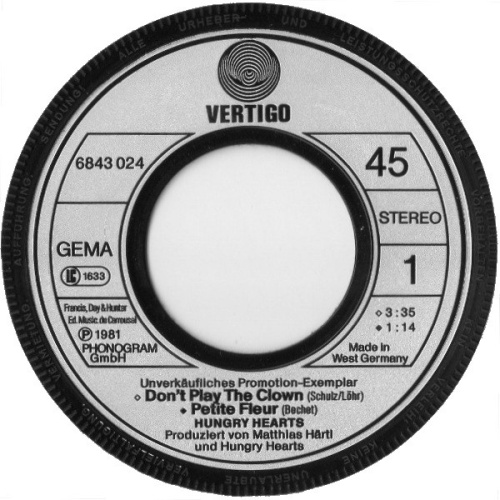 Vinyl / Hungry Hearts - Don't Play The Clown
