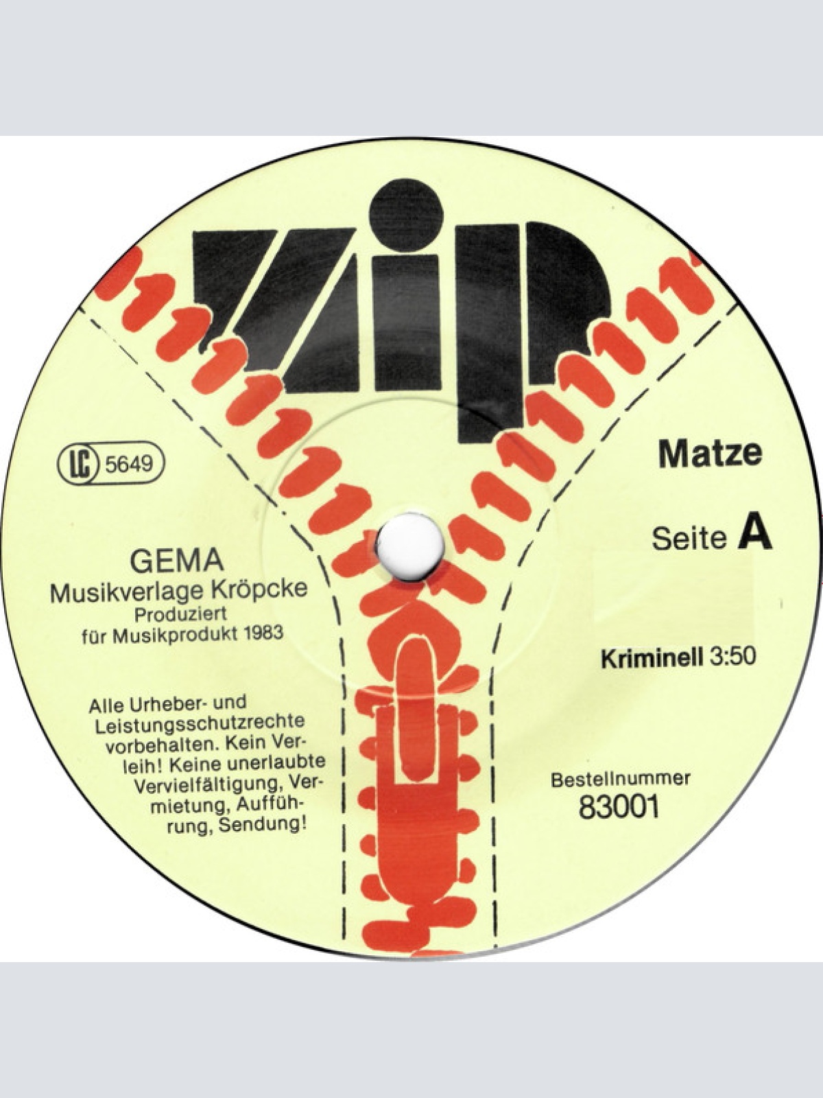 Vinyl / Matze* - Kriminell / Vogelfrei