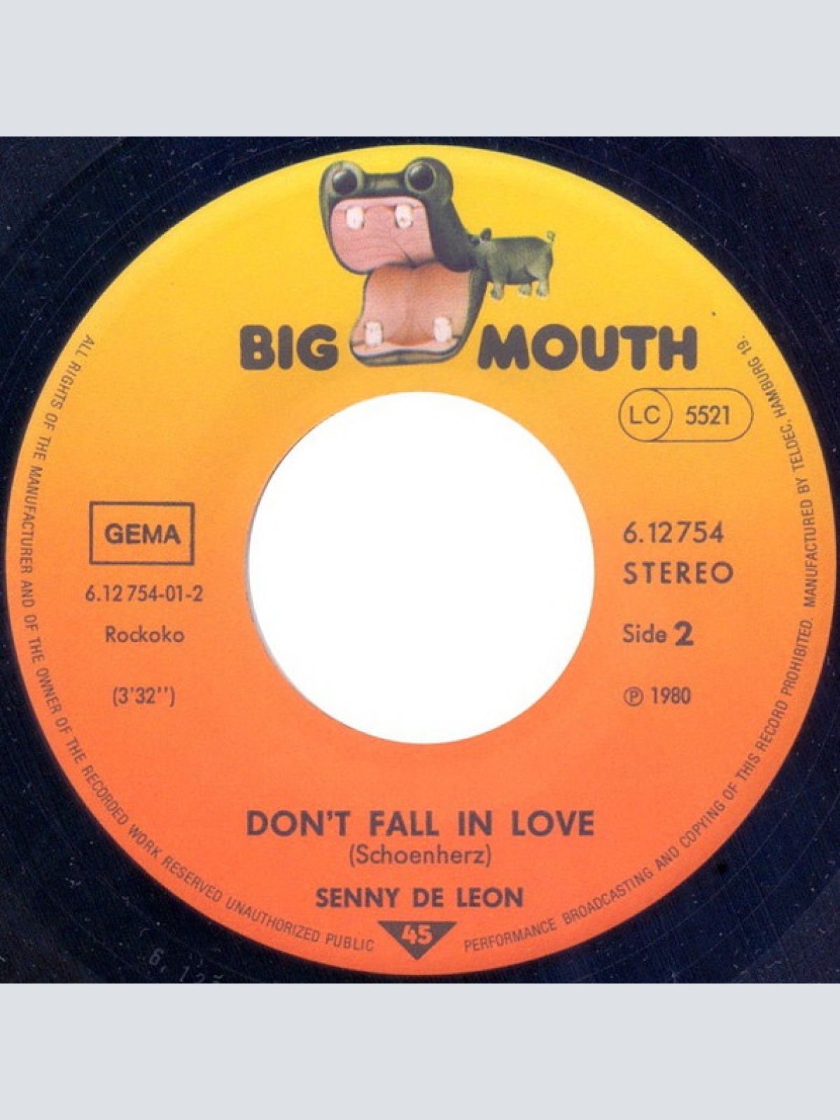 Vinyl / Senny De Leon - Lady Loves To Dance