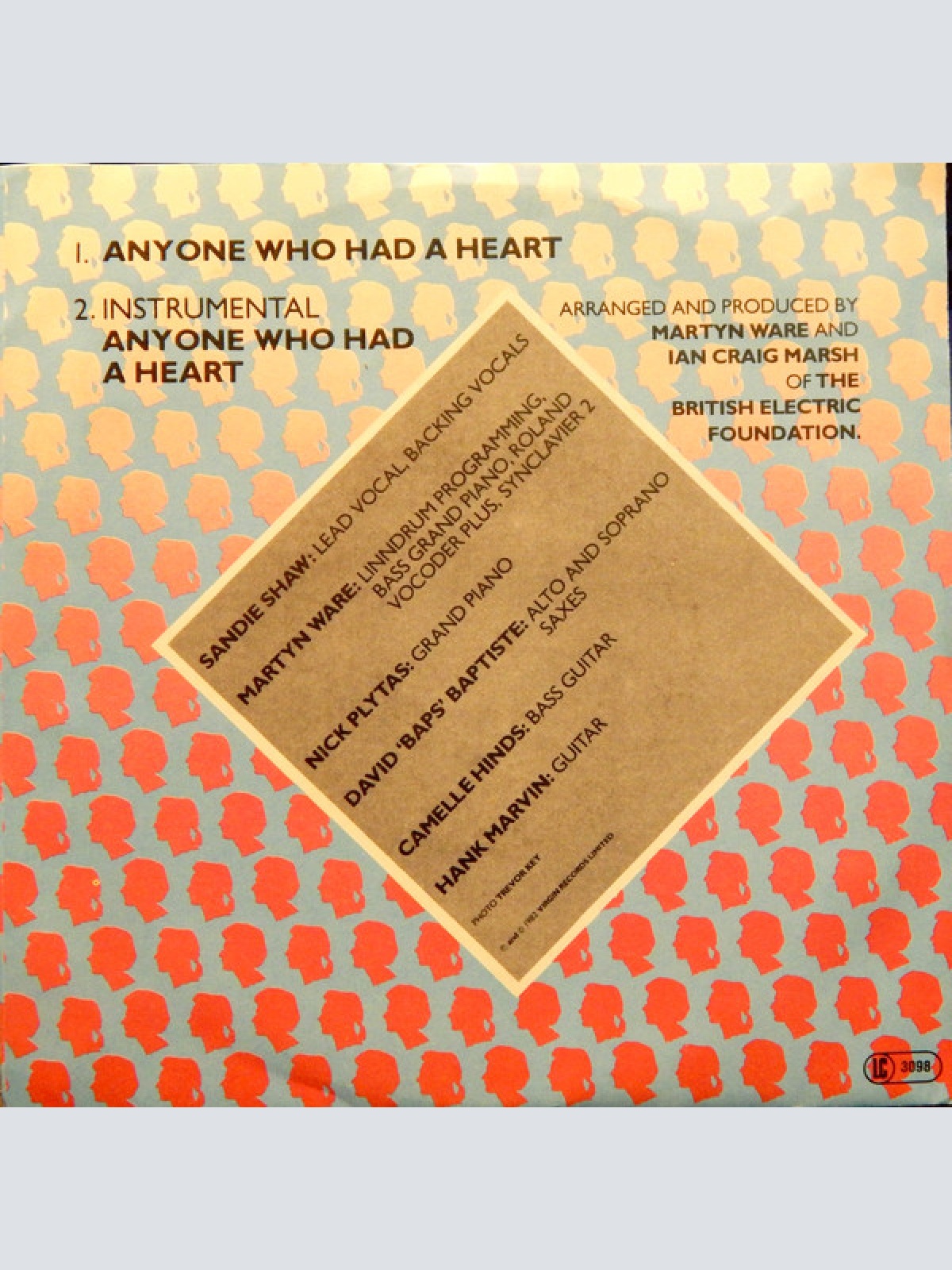 Vinyl / B.E.F.* Presents Sandie Shaw - Anyone Who Had A Heart