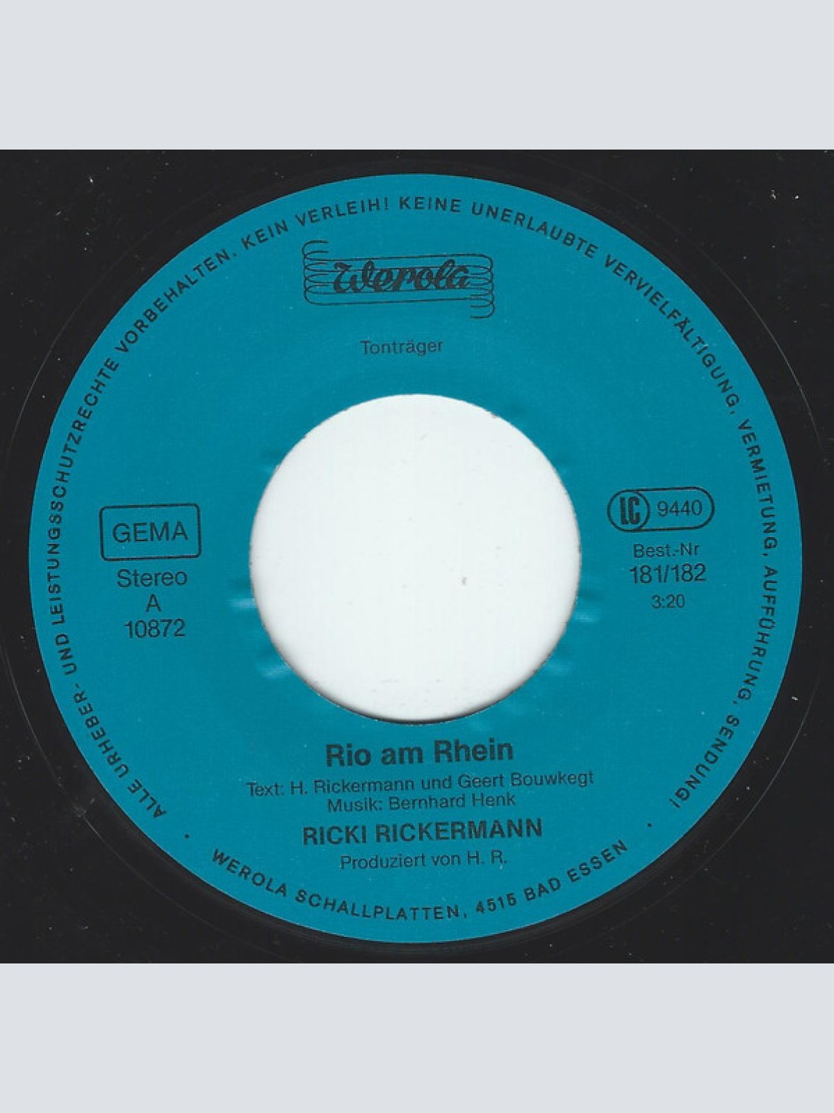 Vinyl / Ricki Rickermann* - Rio Am Rhein