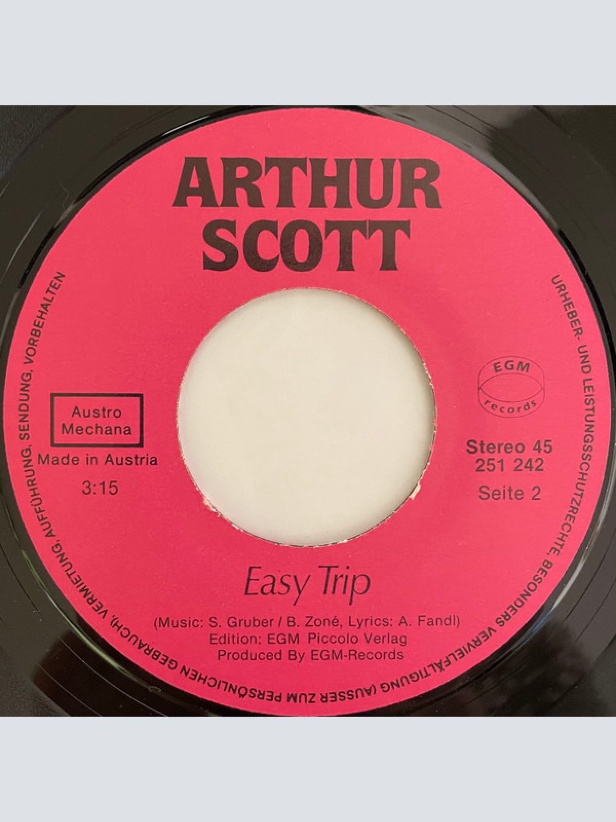 Vinyl / Arthur Scott (4) - Dreams Of Summer /  Easy Trip