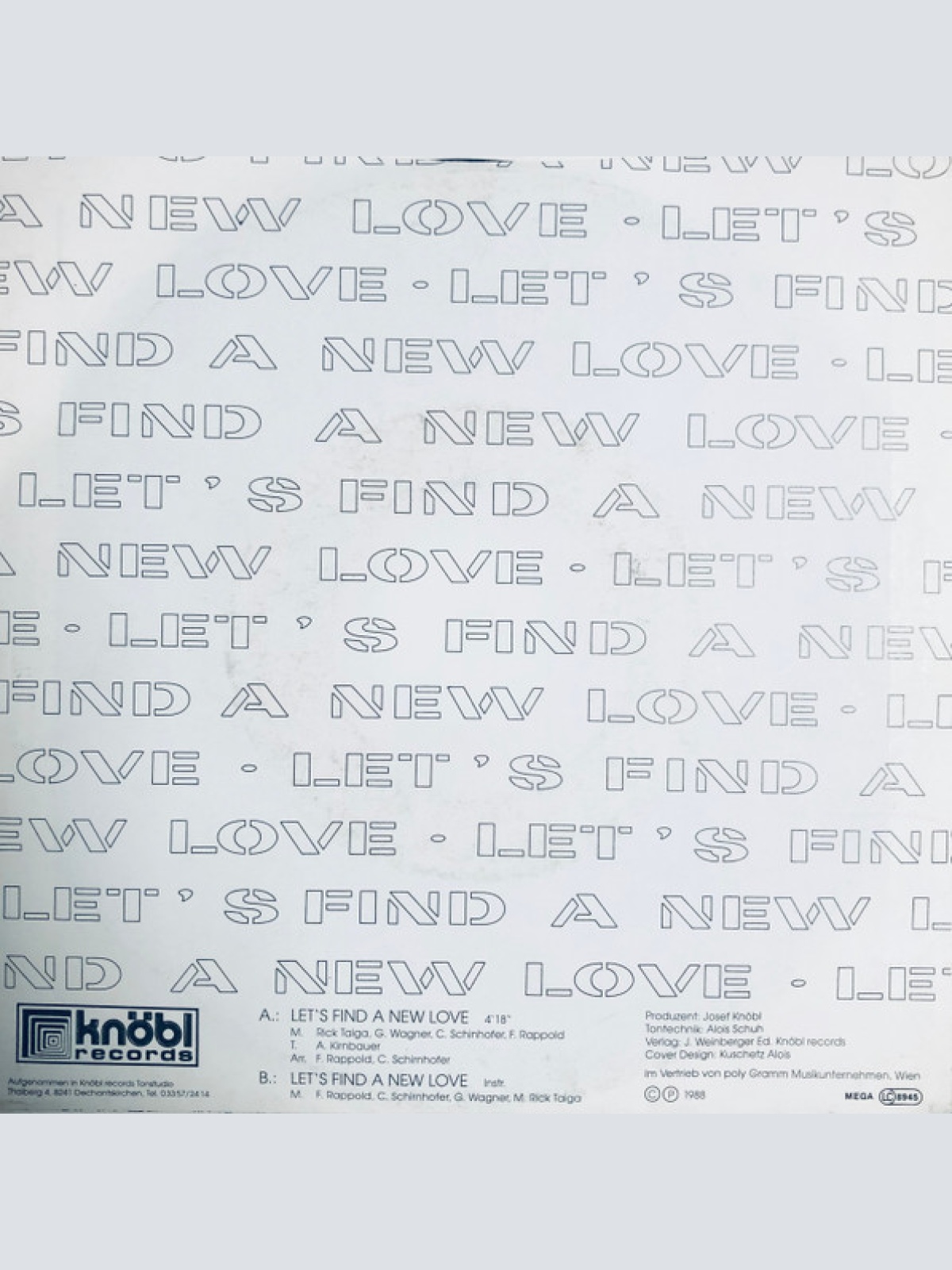 Vinyl / Top Secret (18) - Let's Find A New Love