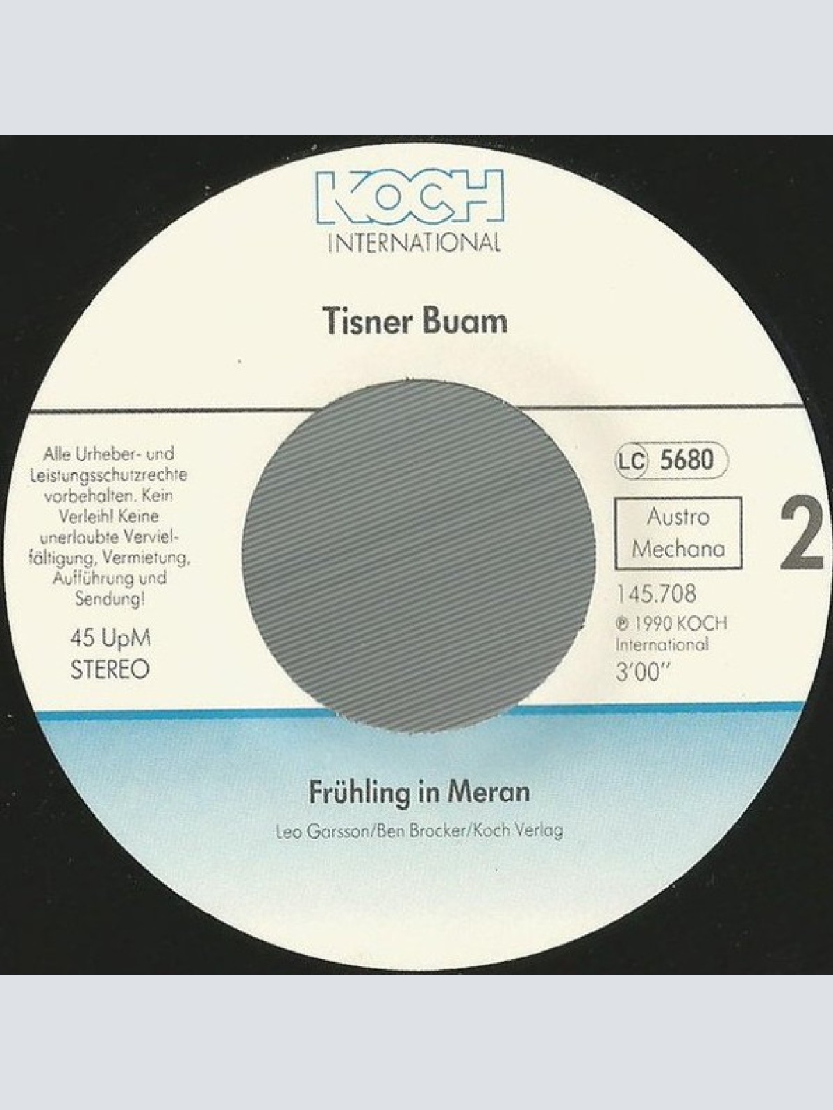 Vinyl / Tisner Buam - So Oan Wie Mi