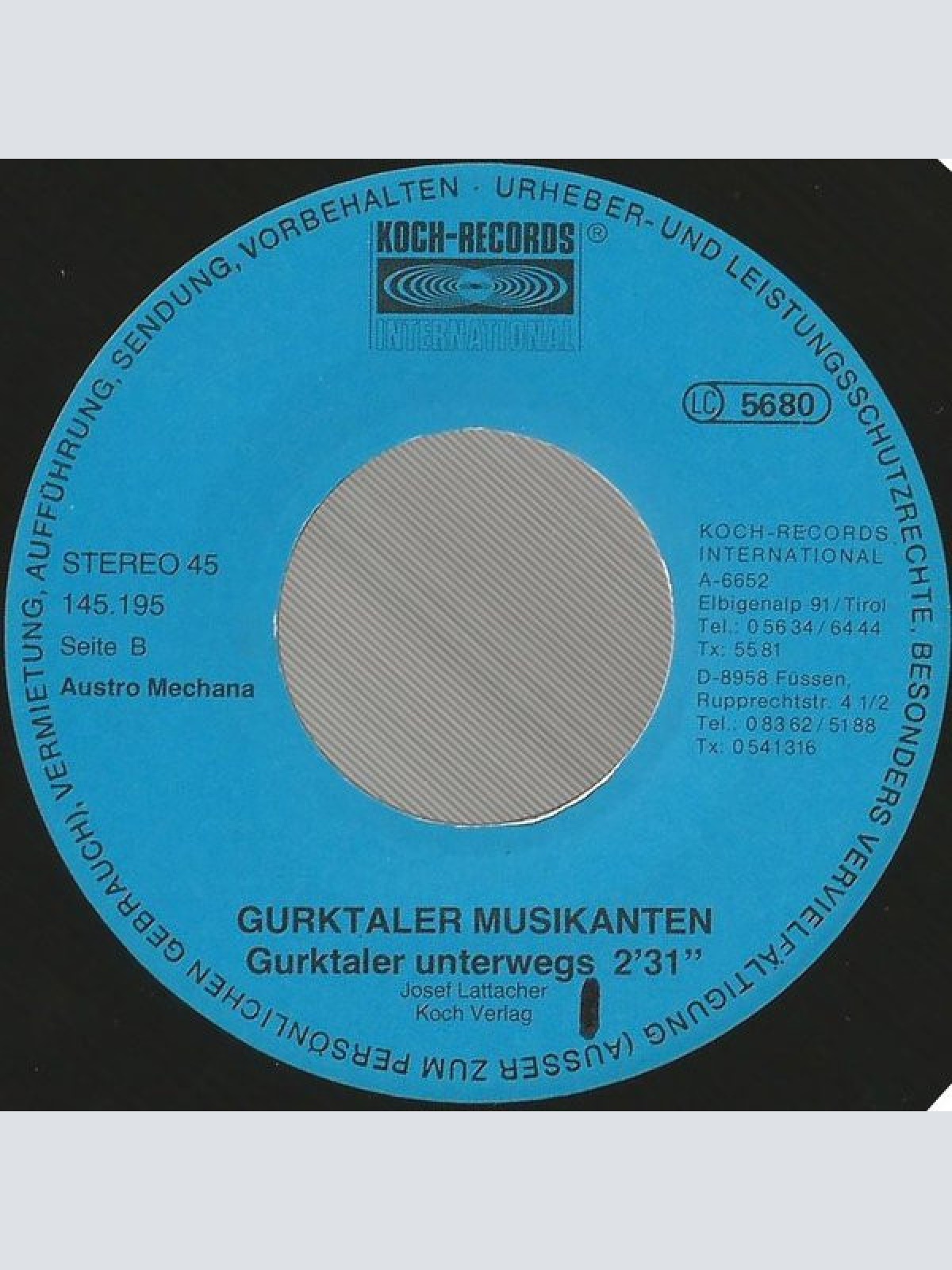 Vinyl / Gurktaler Musikanten - Hallo Freunde