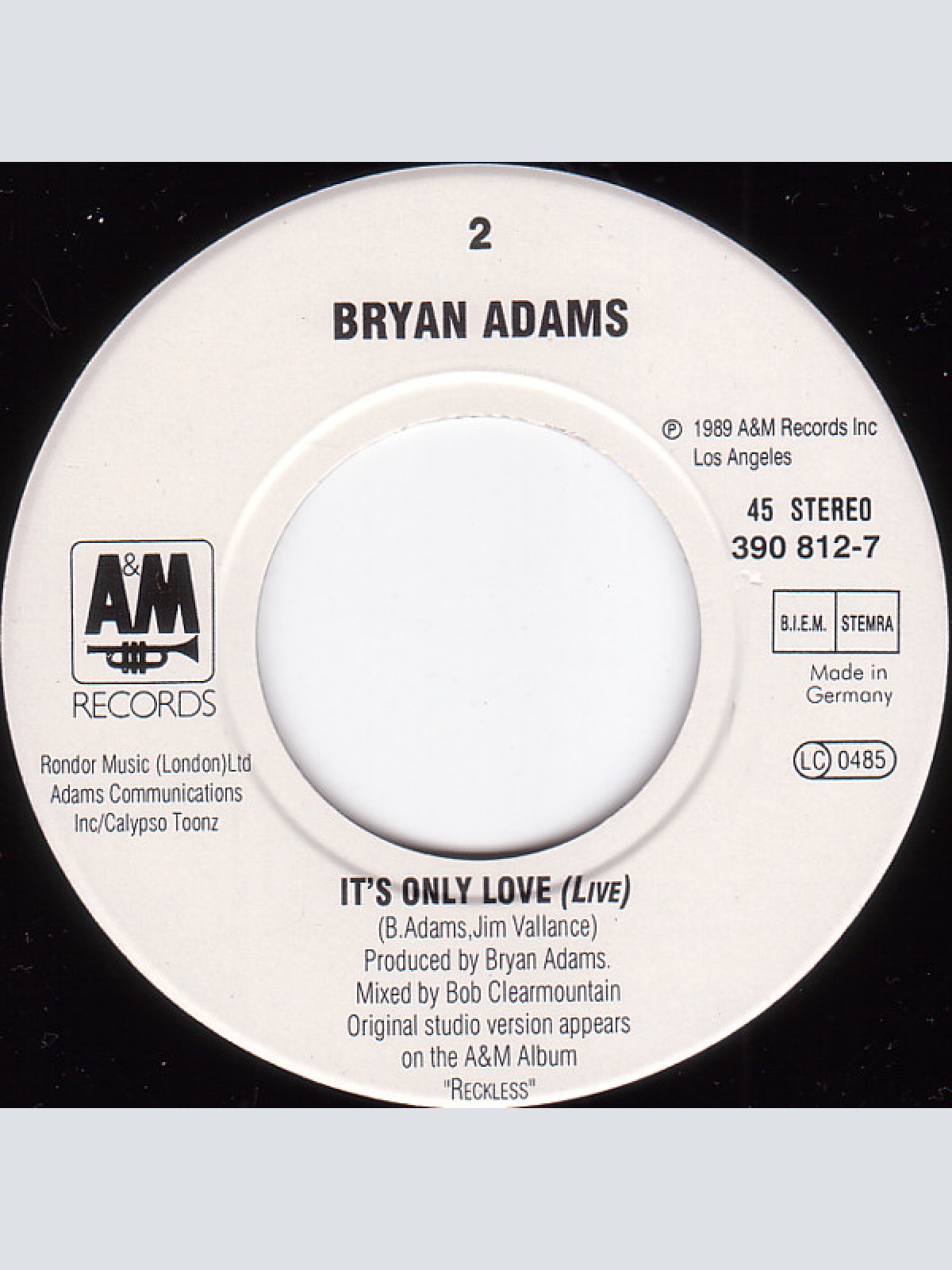 Vinyl / Bryan Adams - Can't Stop This Thing We Started