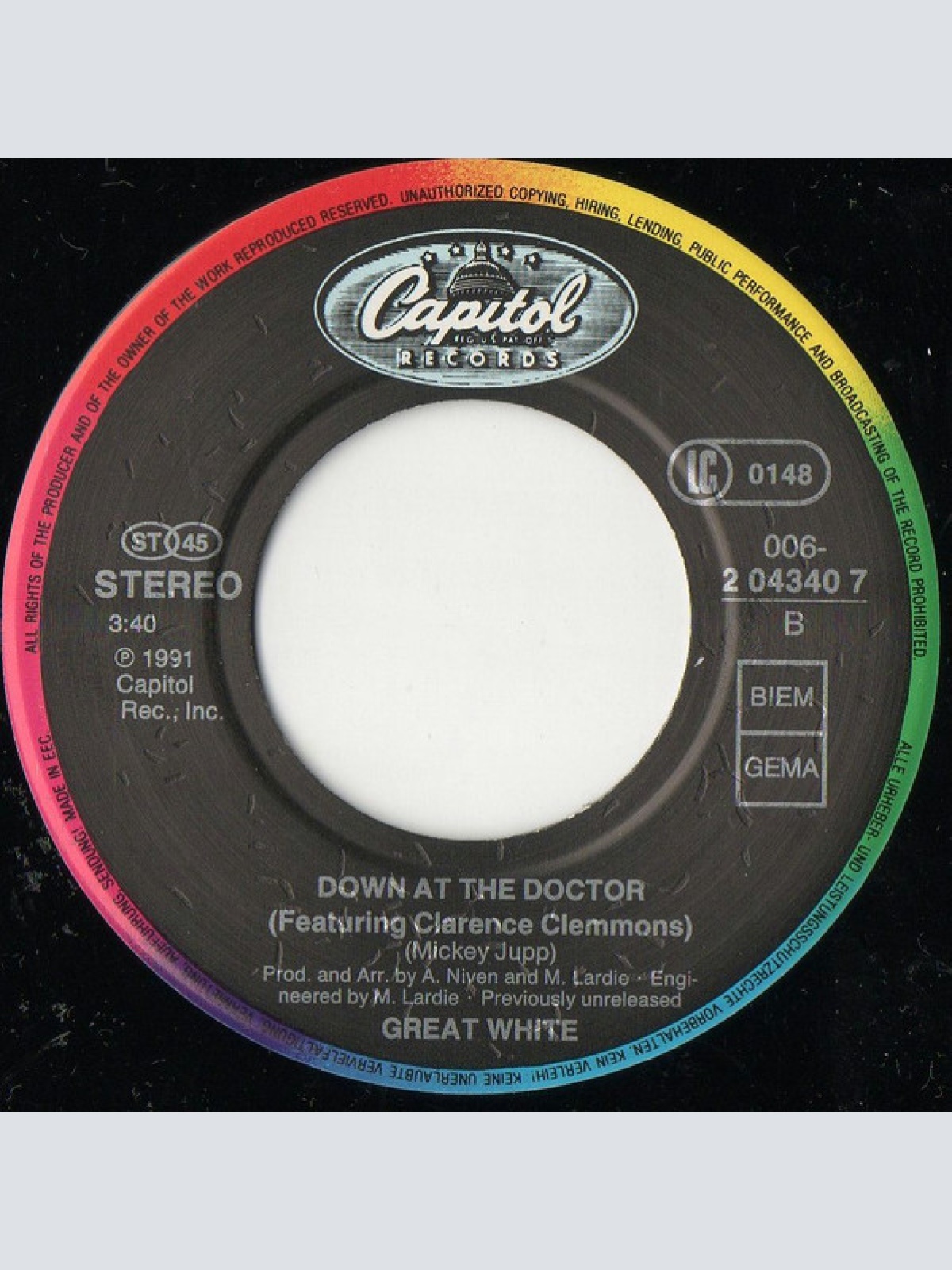 Vinyl / Great White - Call It Rock'n'Roll