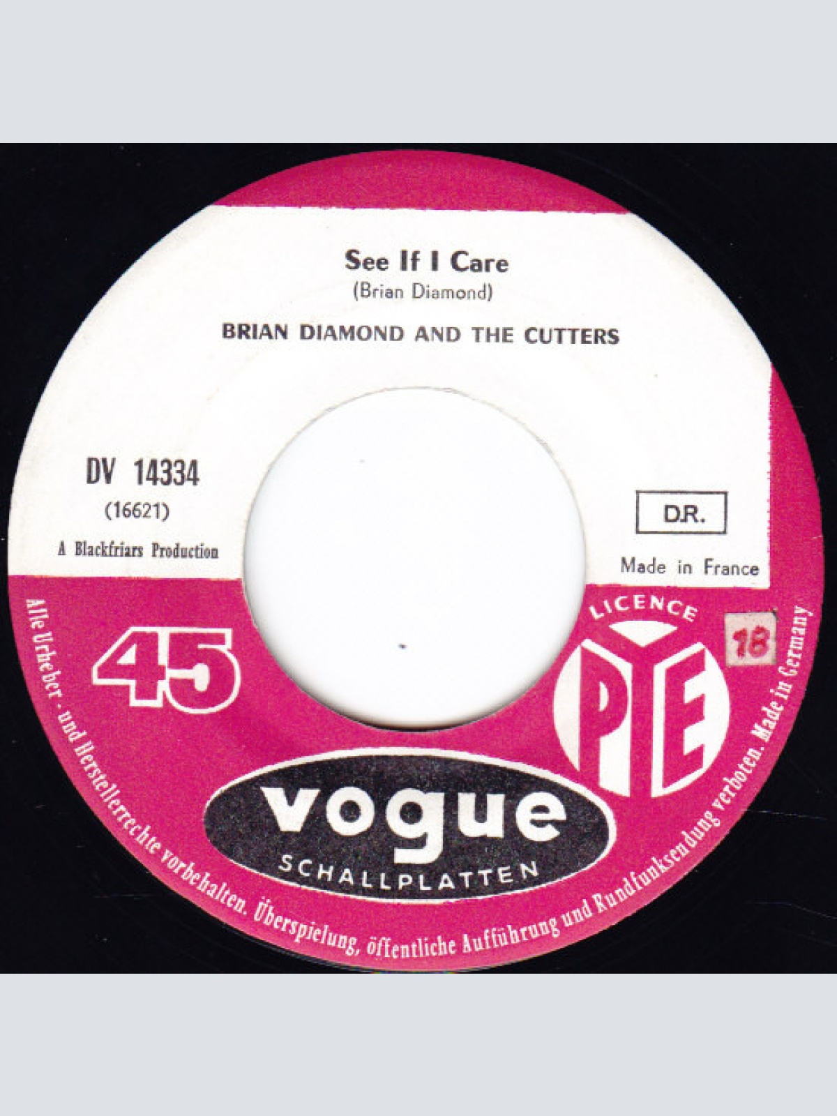 Vinyl / Brian Diamond - Big Bad Wolf / See If I Care