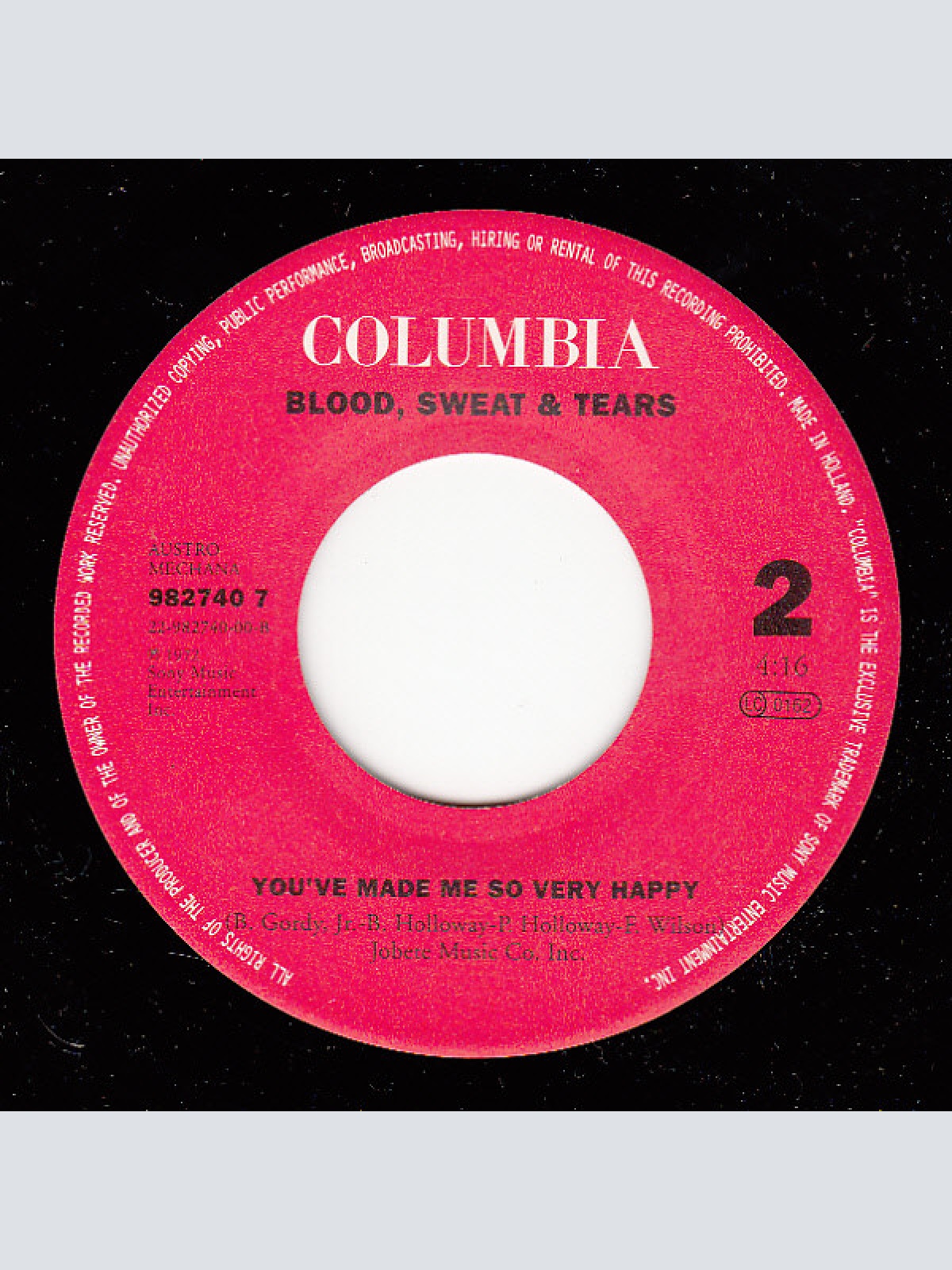 Vinyl / Blood, Sweat & Tears* - Spinning Wheel / You've Made Me So Very Happy