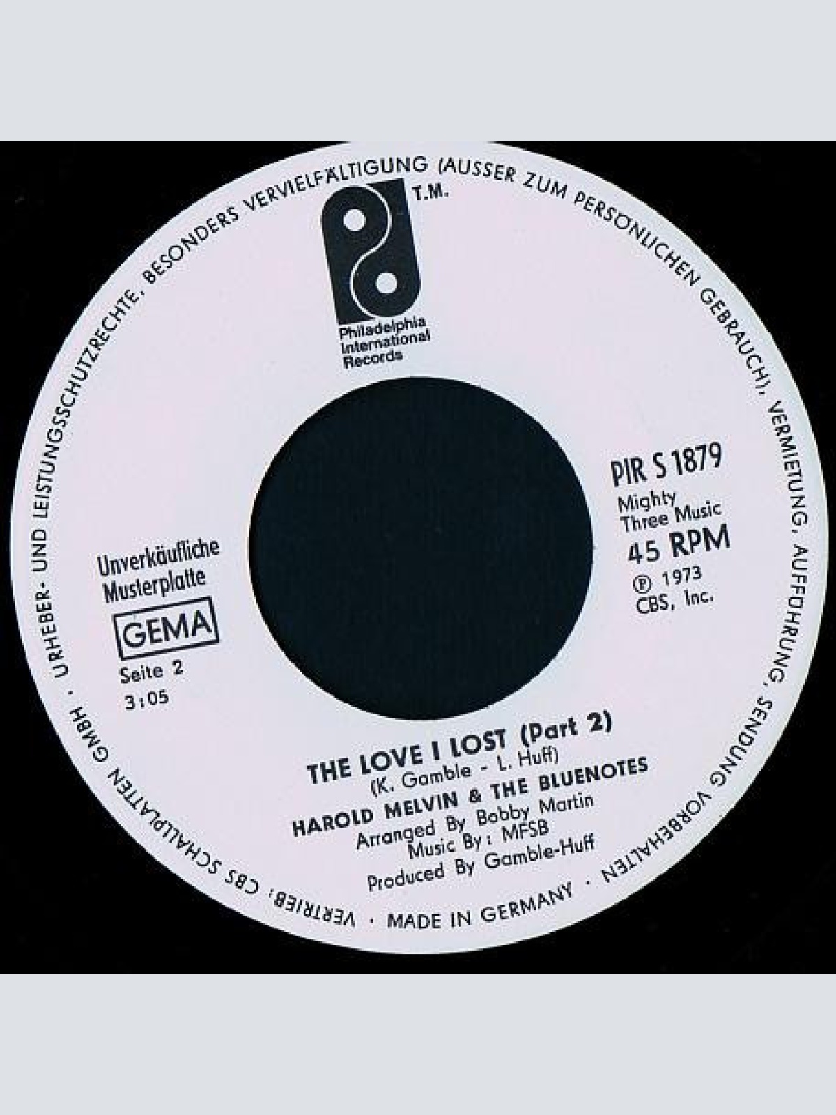 Vinyl / Harold Melvin & The Bluenotes* - The Love I Lost (Parts 1 & 2)