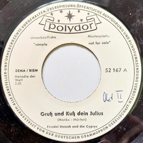 Vinyl / Friedel Hensch Und Die Cyprys - Gruß Und Kuß Dein Julius