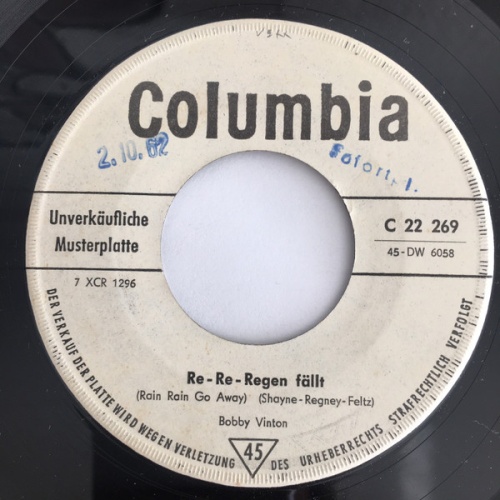 Vinyl / Bobby Vinton - Re-Re-Regen Fällt