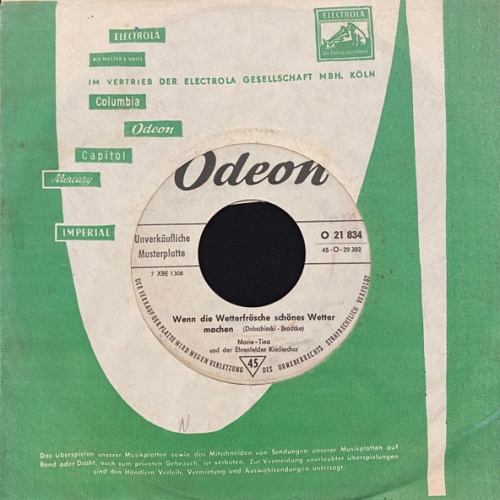 Vinyl / Marie-Tina - Wenn Die Wetterfrösche Schönes Wetter Machen / Jedes Kind Hat Einen Guten Stern