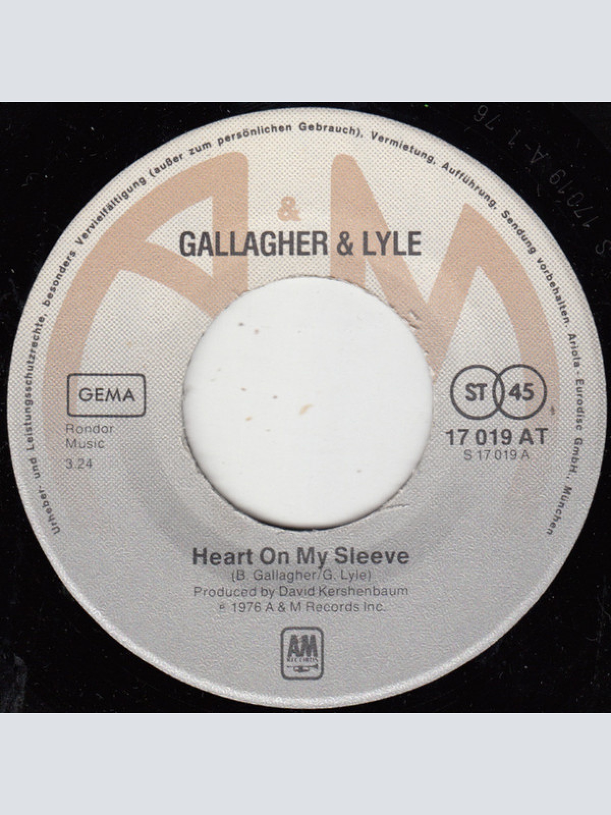 Vinyl / Gallagher & Lyle - Heart On My Sleeve